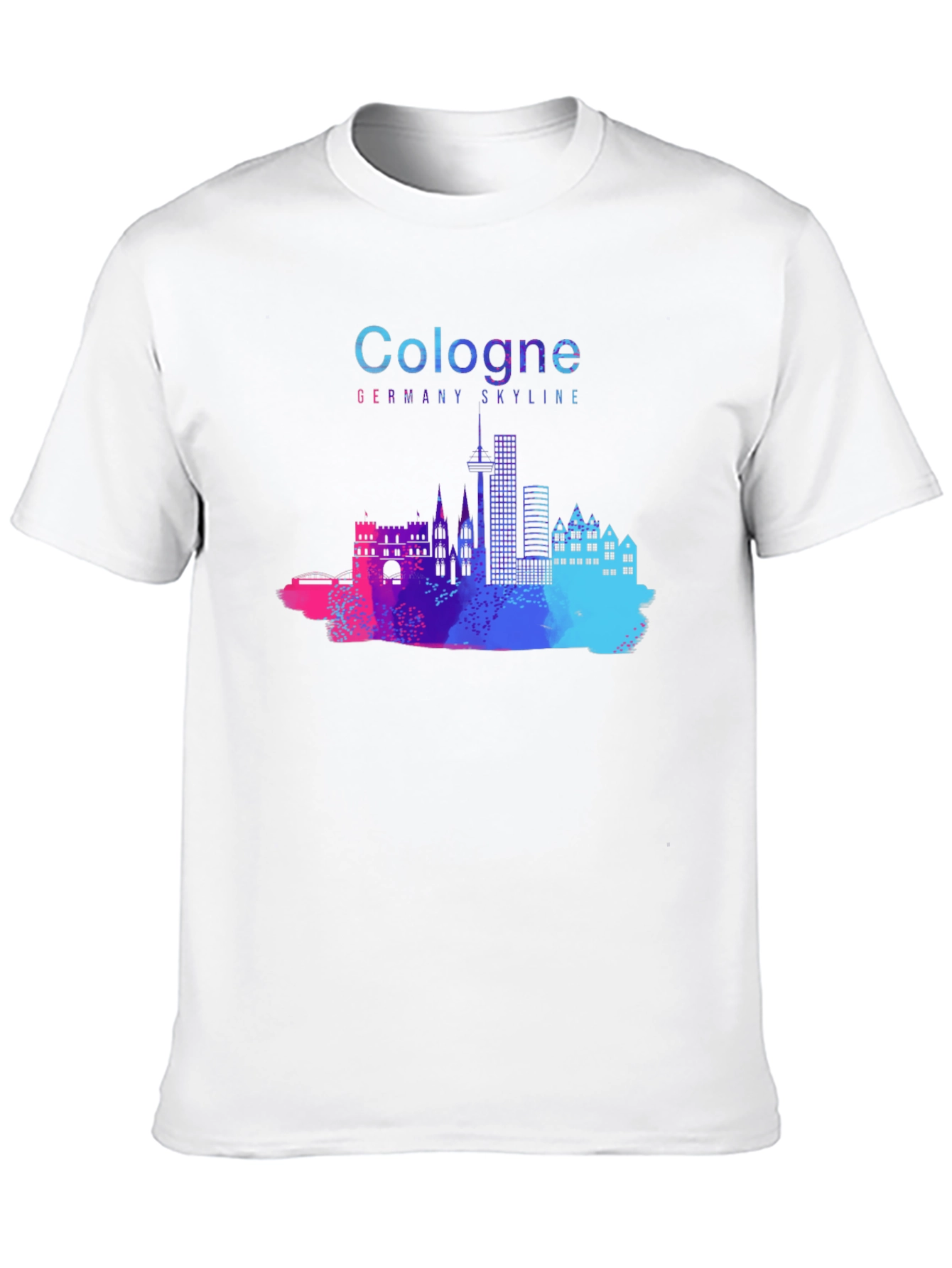 Cologne Germany Skyline Black T-Shirt