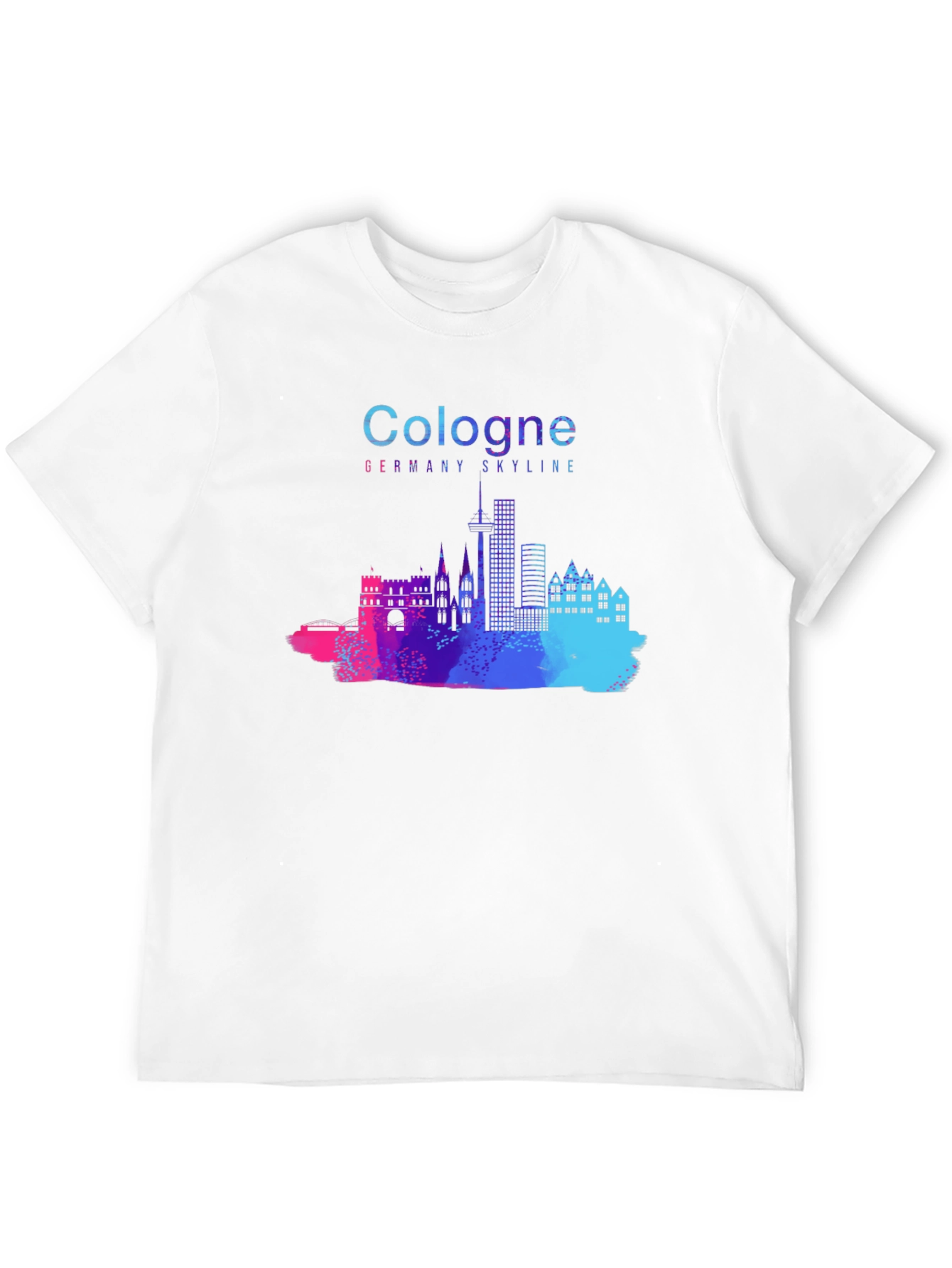 Cologne Germany Skyline Black T-Shirt