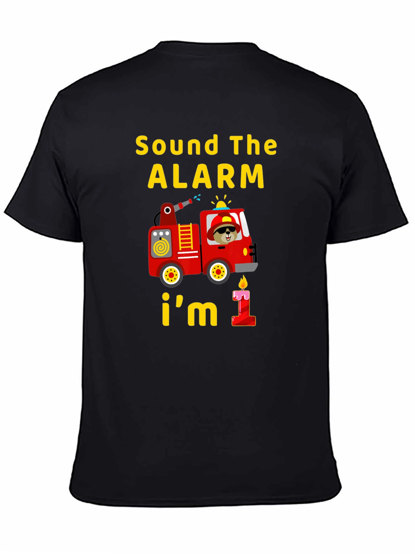 Sound the Alarm 1st Birthday Fire Truck T-Shirt