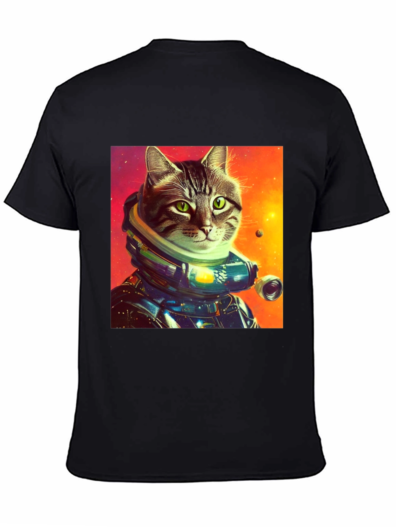 Astronaut Cat Graphic Tee - Cosmic Cool!
