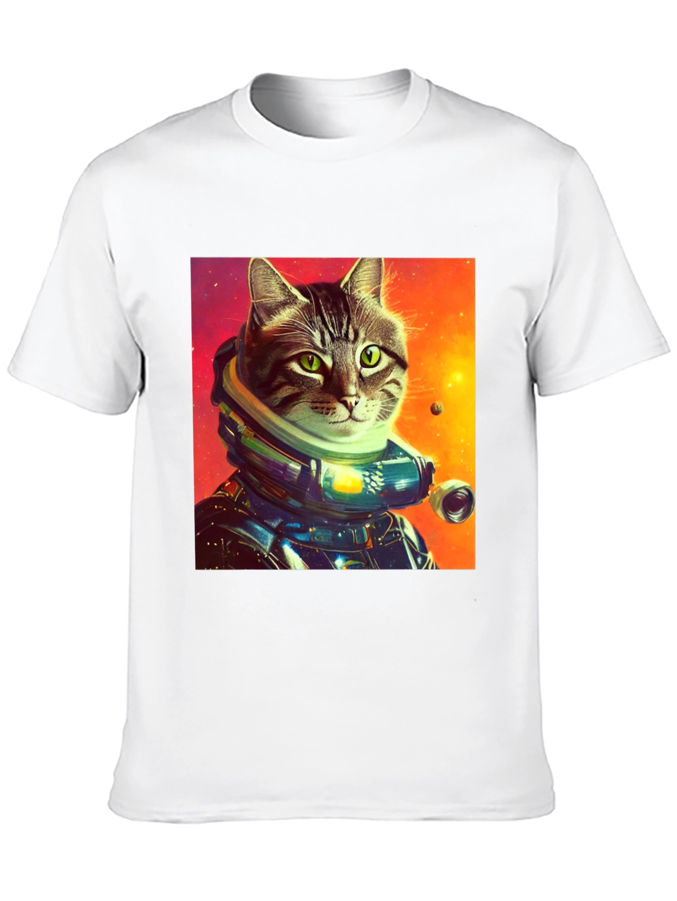 Astronaut Cat Graphic Tee - Cosmic Cool!