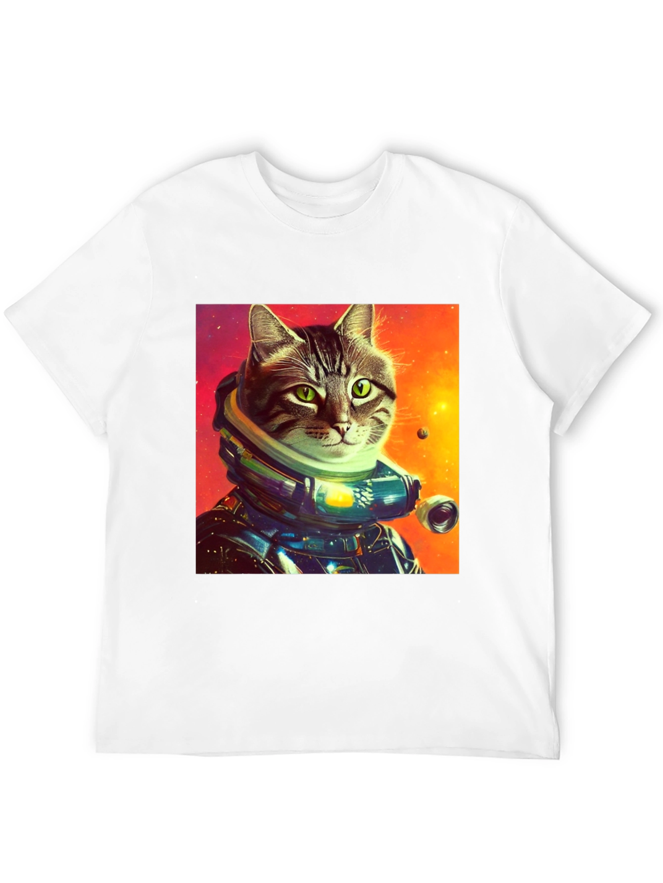 Astronaut Cat Graphic Tee - Cosmic Cool!