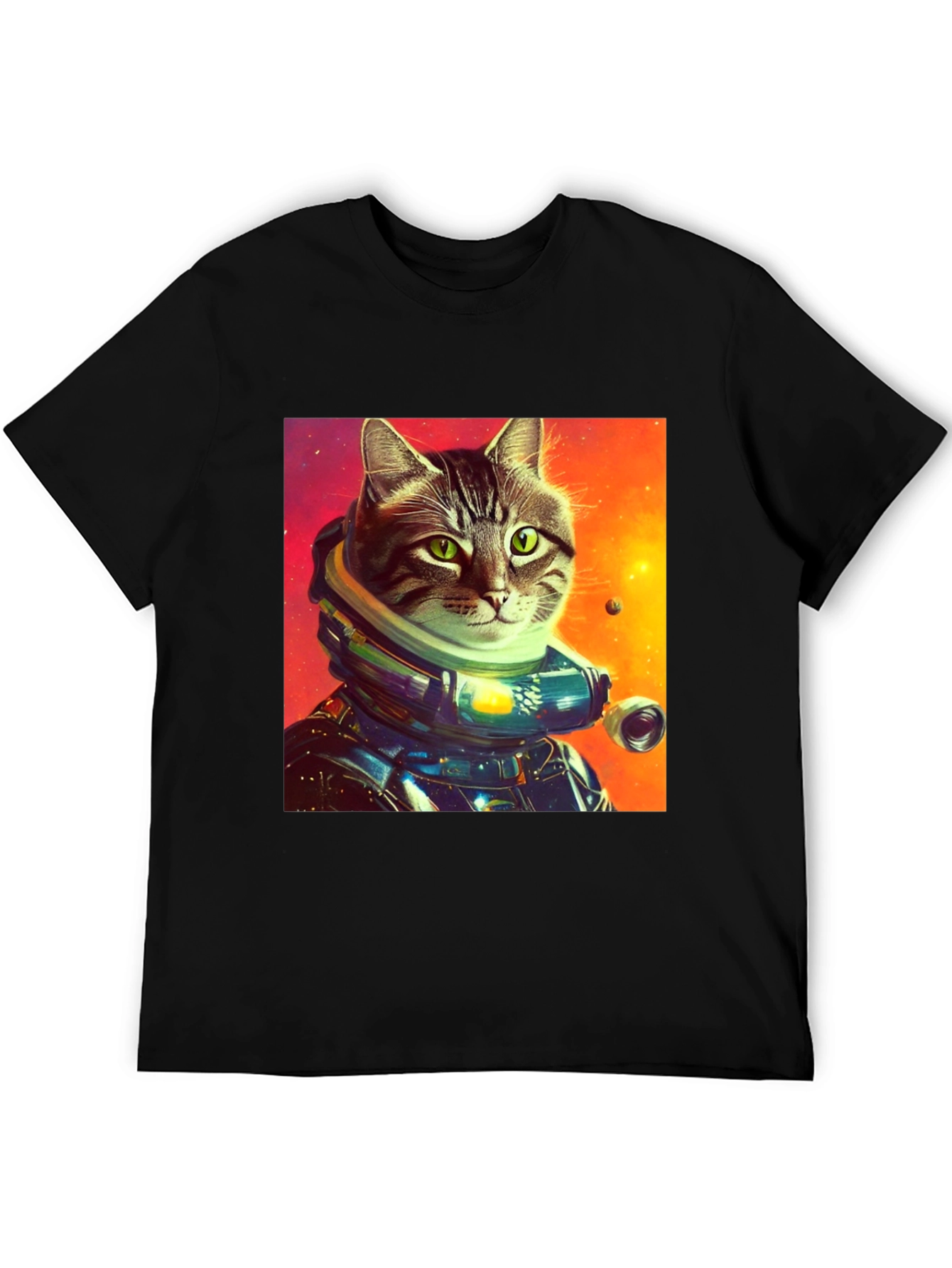 Astronaut Cat Graphic Tee - Cosmic Cool!