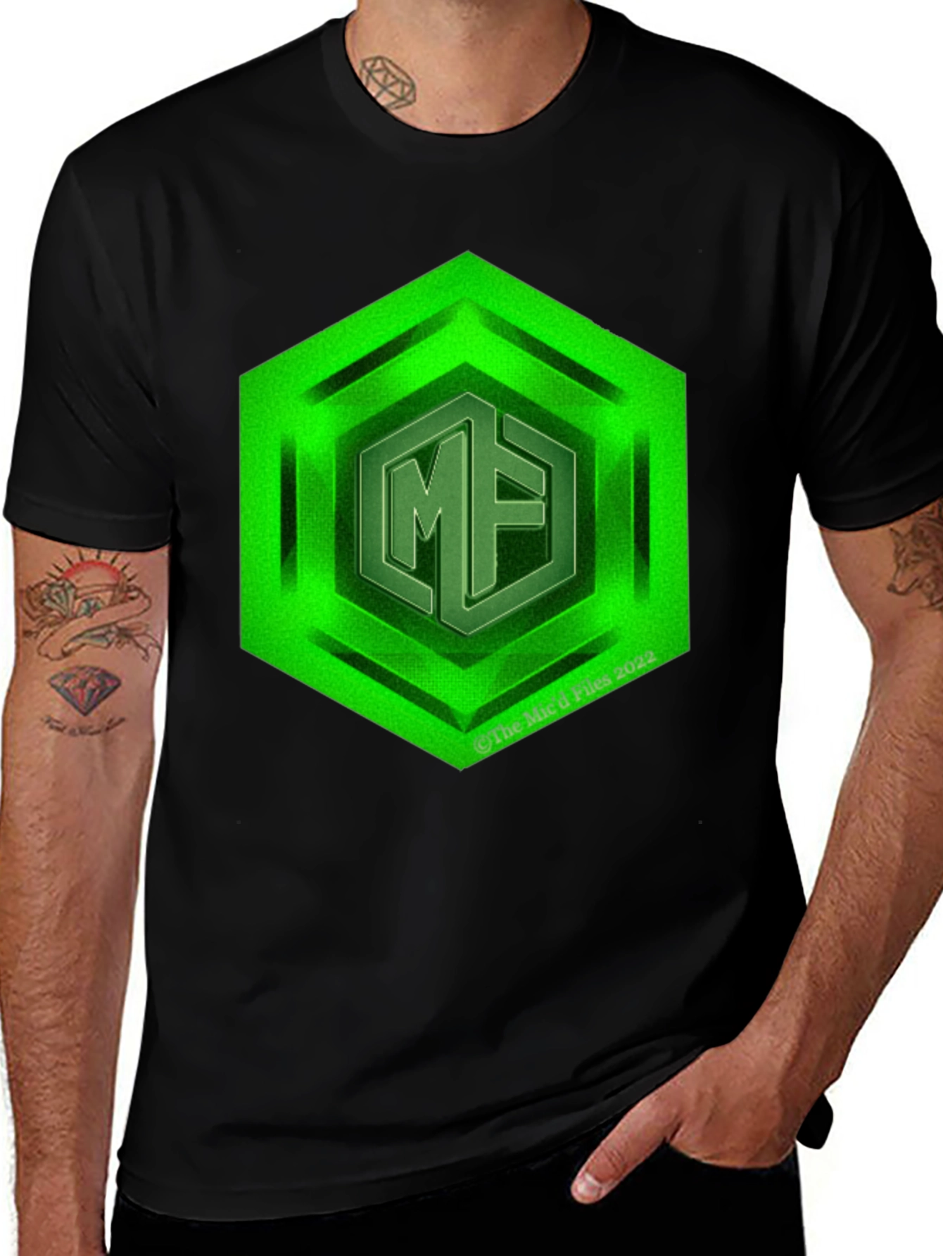 Hexagon MF Logo Black T-Shirt