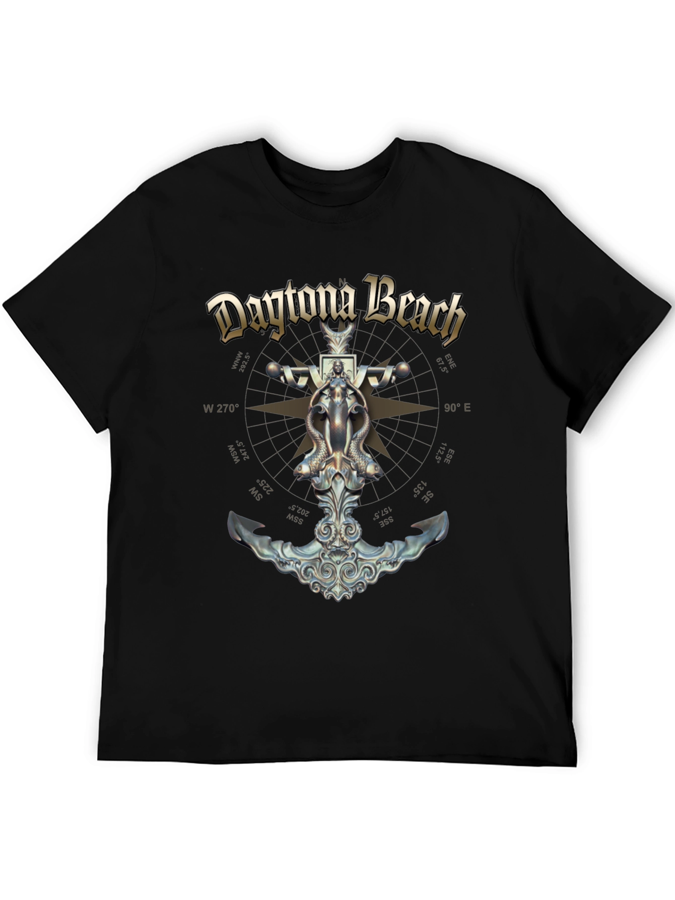 Daytona Beach Compass Anchor Graphic T-Shirt