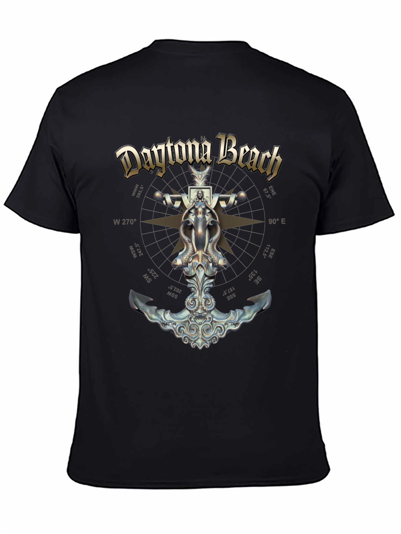 Daytona Beach Compass Anchor Graphic T-Shirt