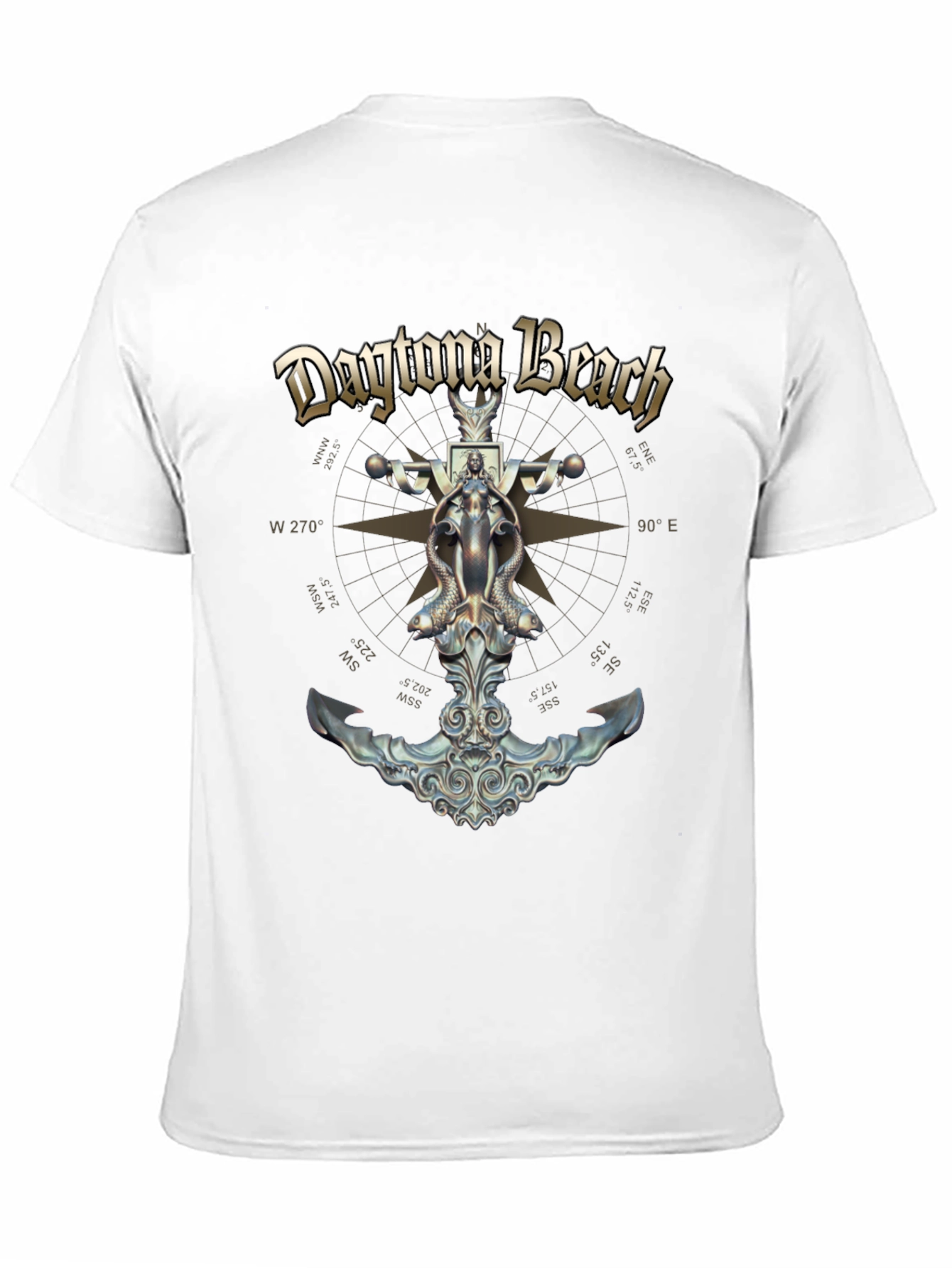 Daytona Beach Compass Anchor Graphic T-Shirt