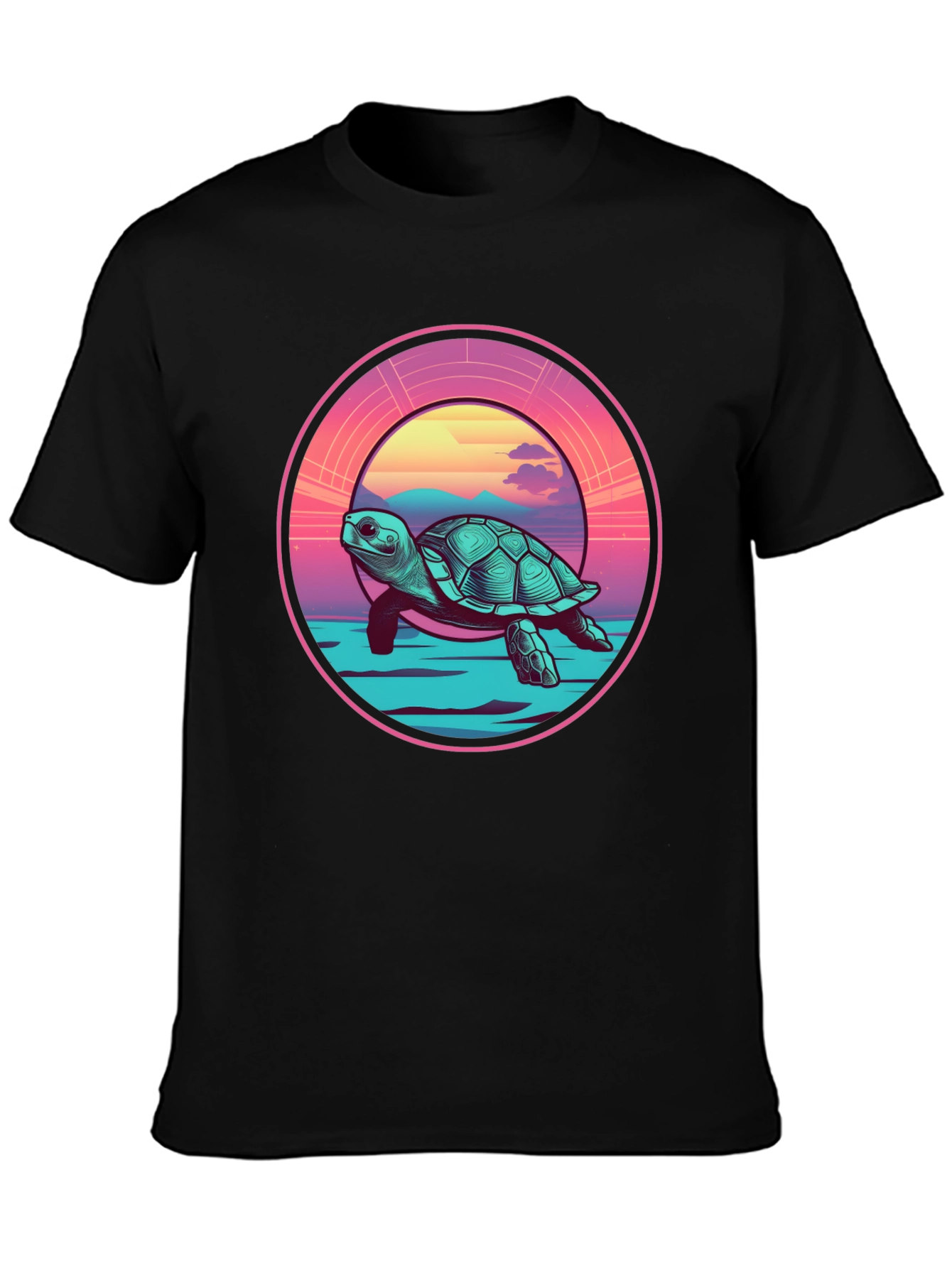Sea Turtle Sunset Graphic Tee