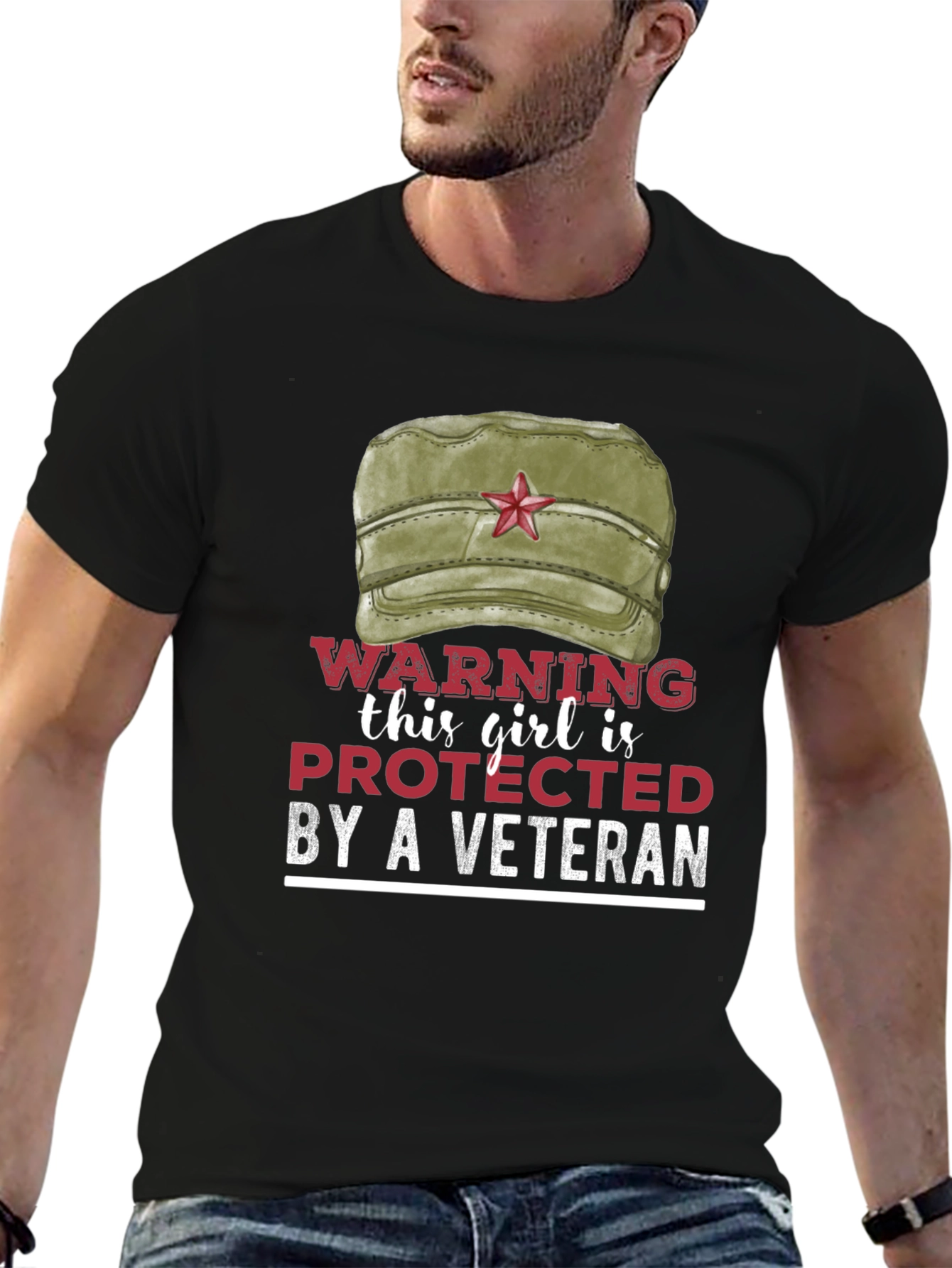 Protected By A Veteran Novelty T-Shirt