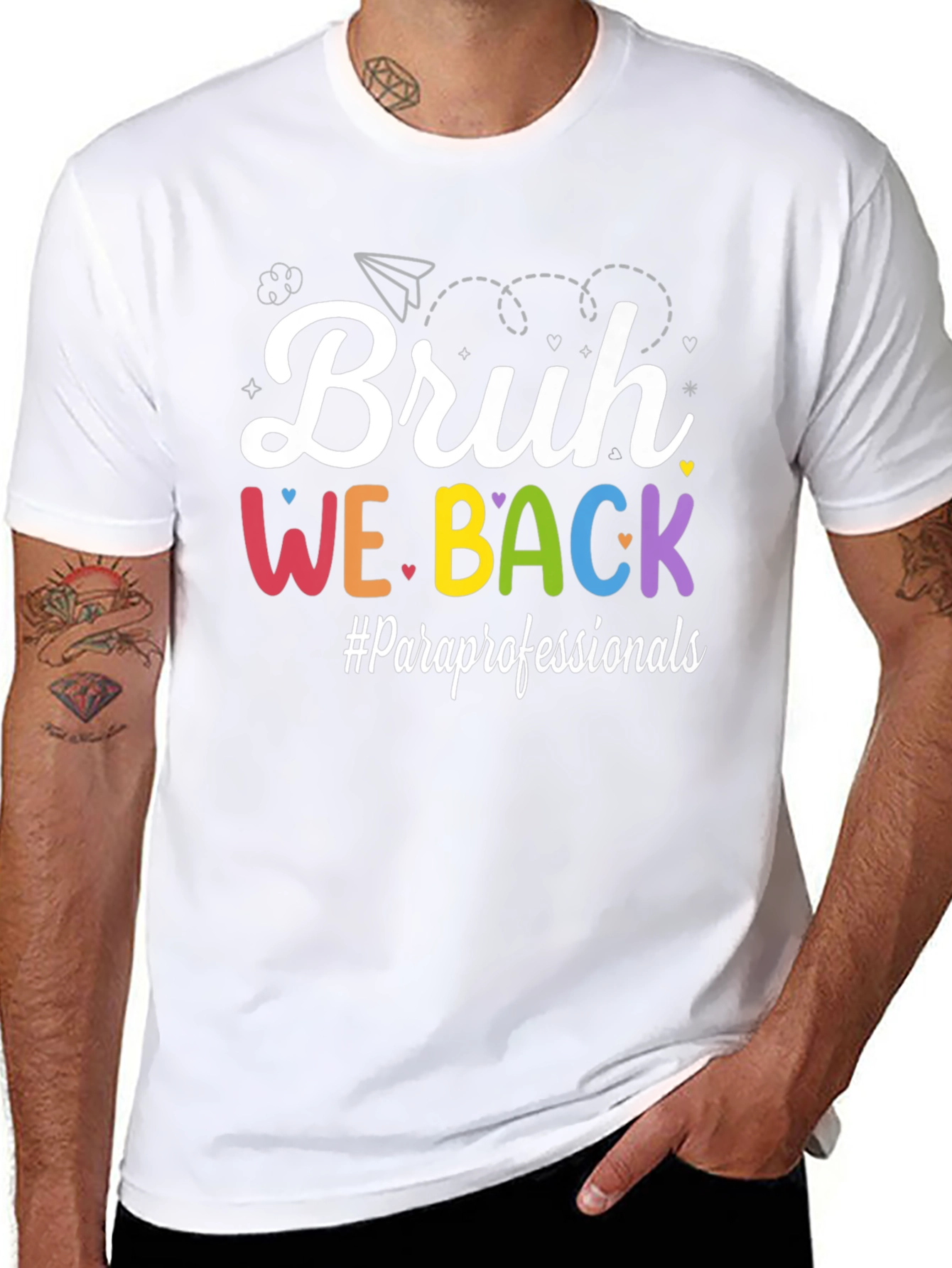 Bruh We Back T-Shirt Paraprofessionals Back To School Tee