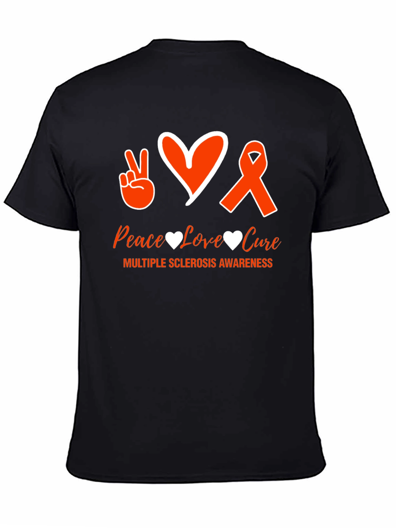 MS Awareness Graphic Tee - Peace Love Cure