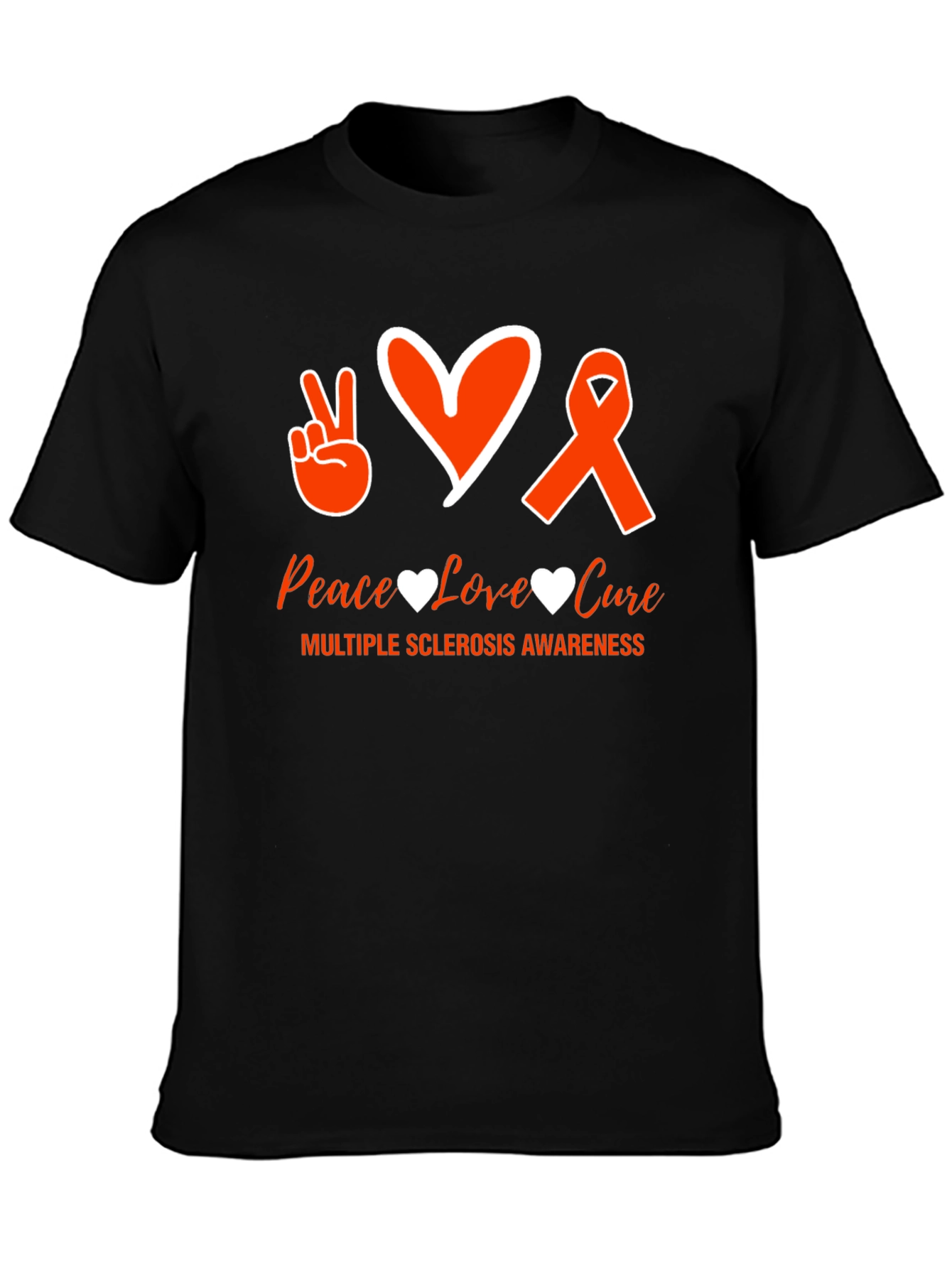 MS Awareness Graphic Tee - Peace Love Cure