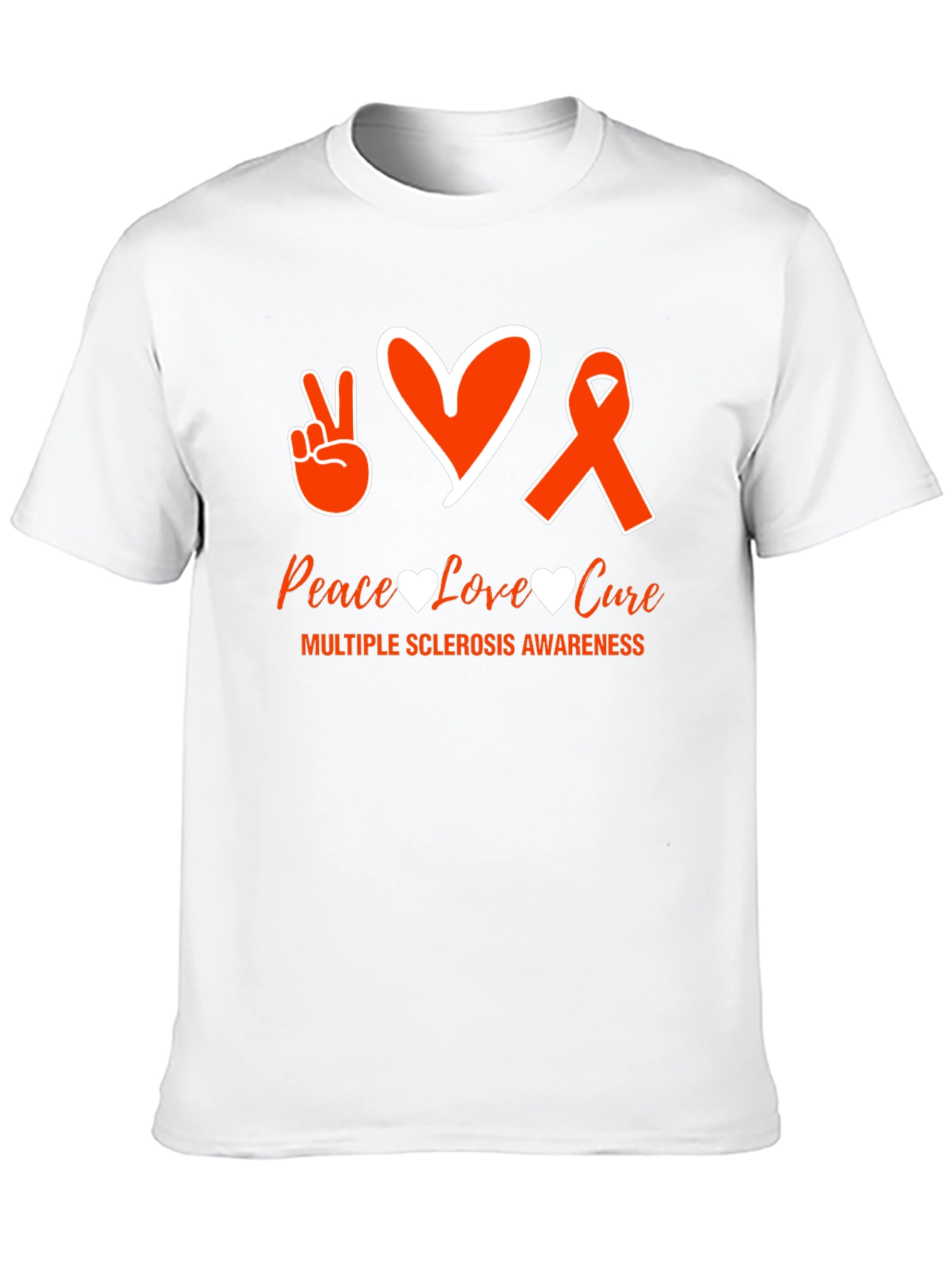 MS Awareness Graphic Tee - Peace Love Cure