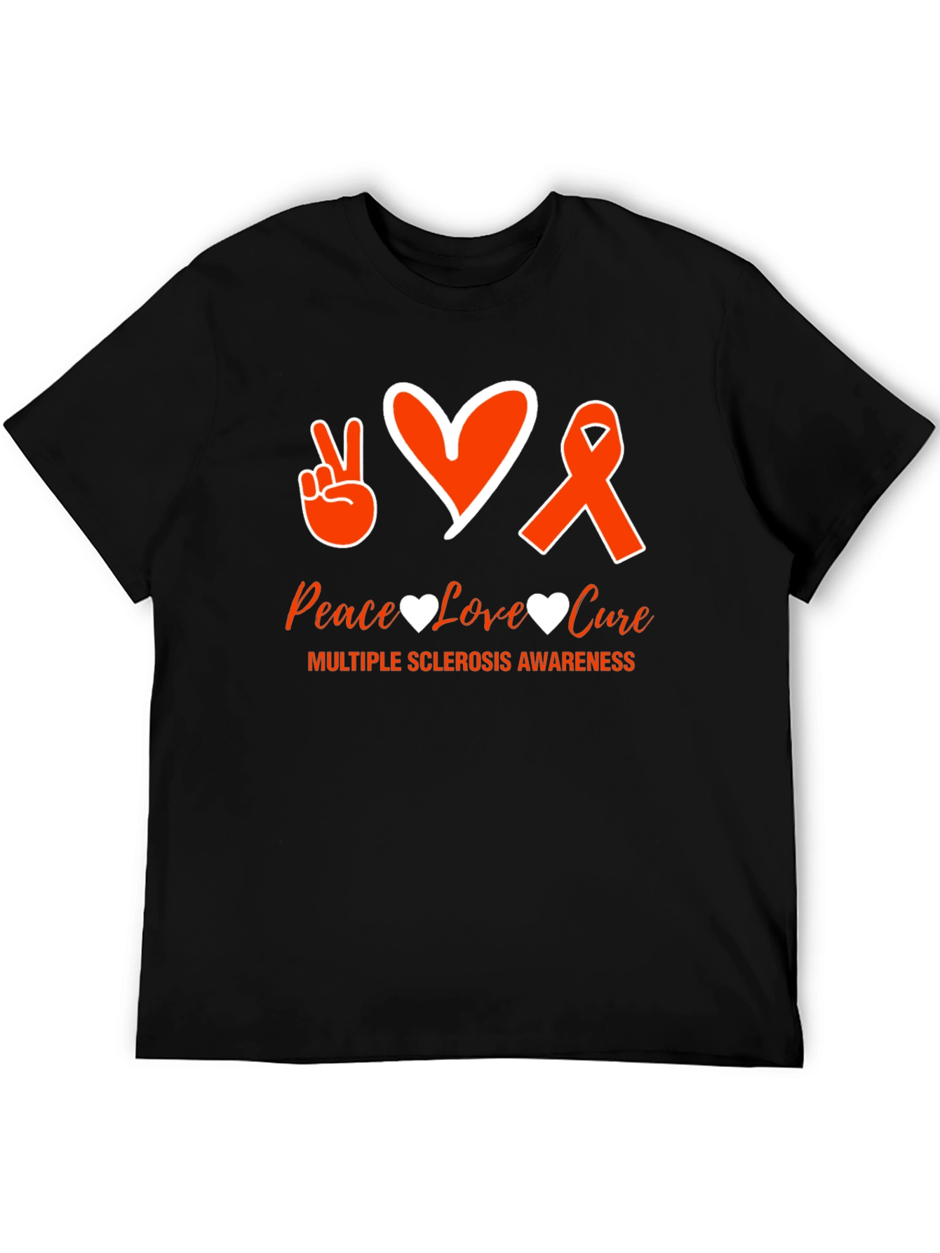 MS Awareness Graphic Tee - Peace Love Cure