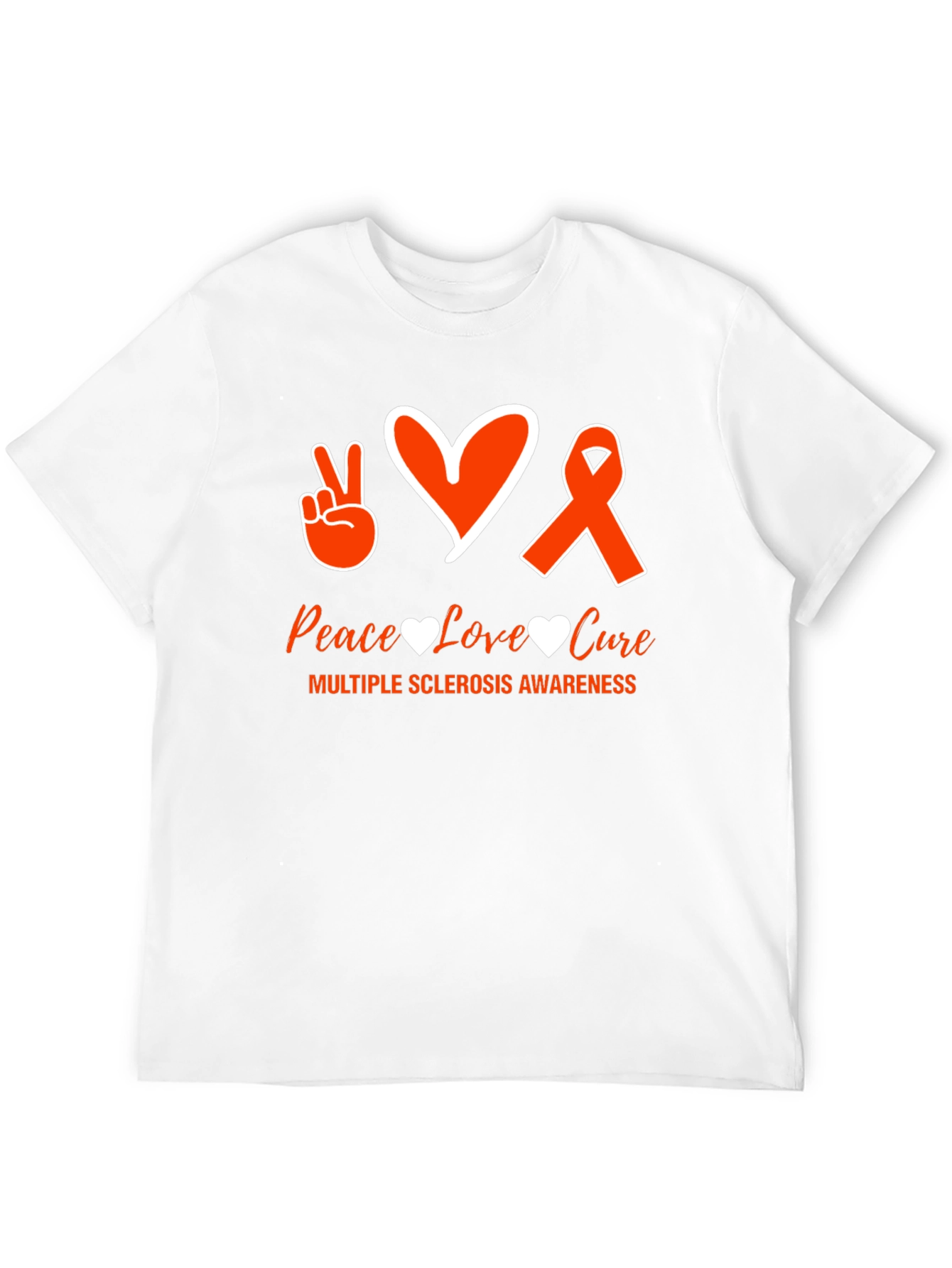 MS Awareness Graphic Tee - Peace Love Cure
