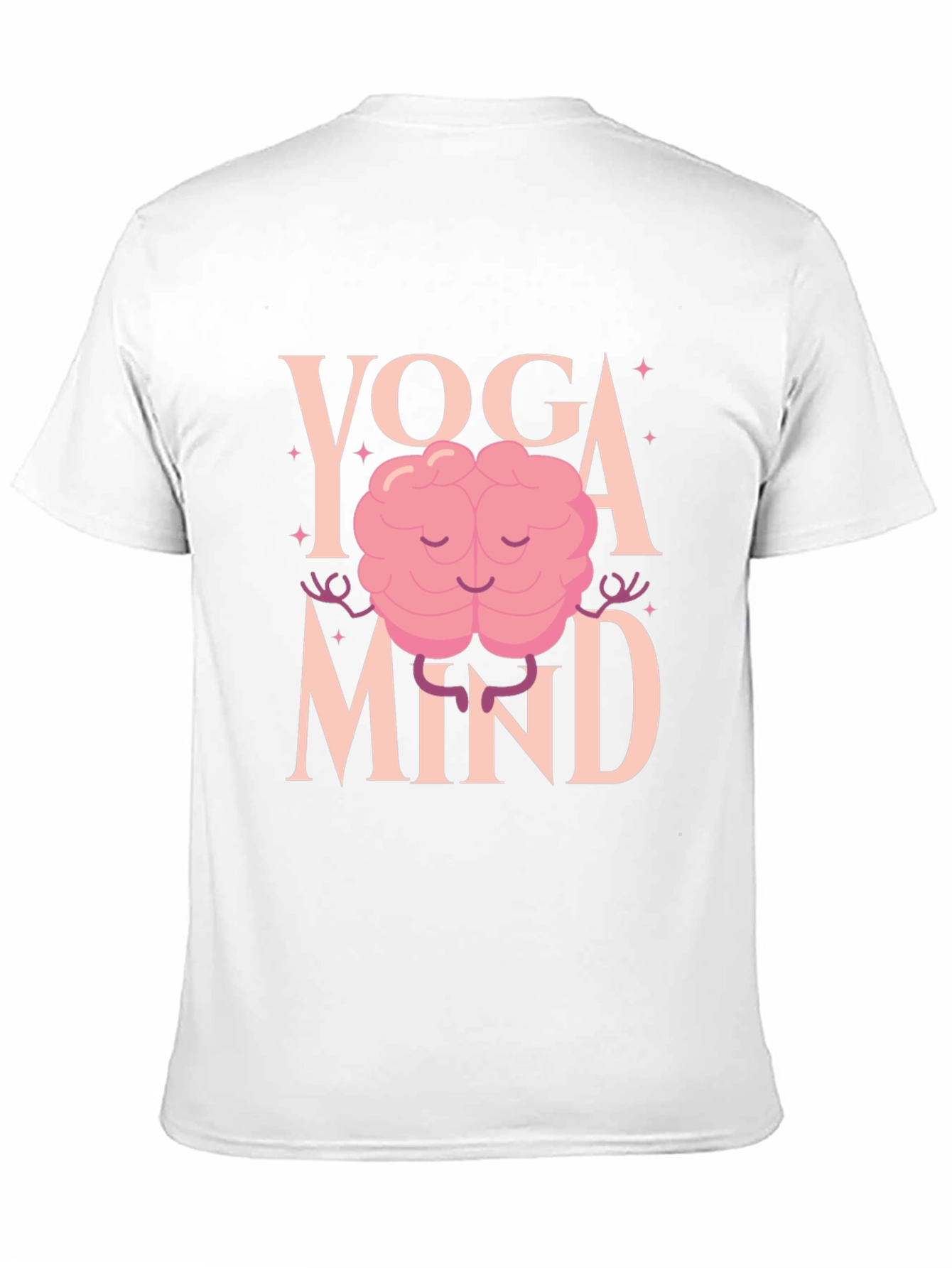 Yoga Mind Black T-Shirt - Meditating Brain Design