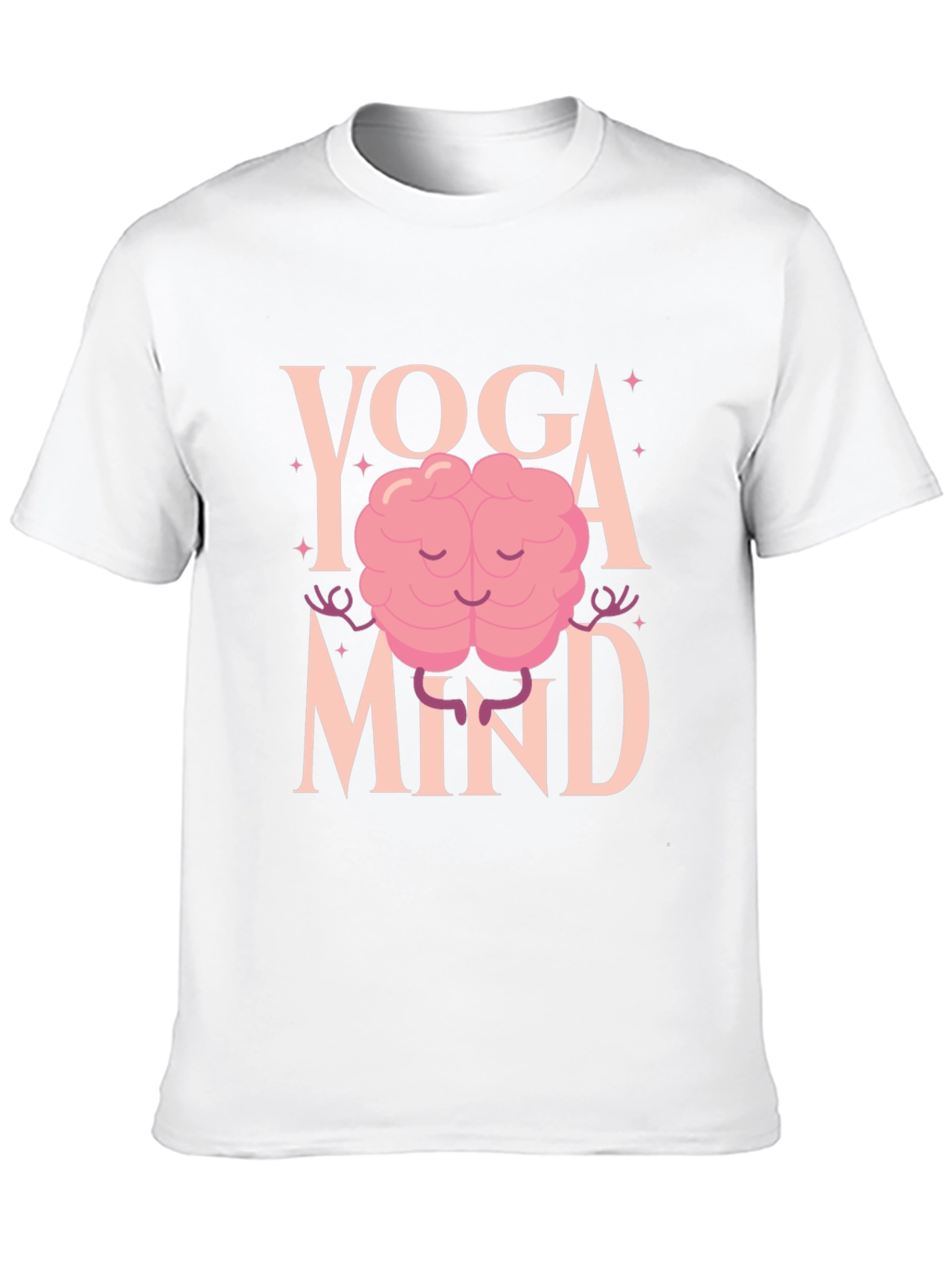 Yoga Mind Black T-Shirt - Meditating Brain Design