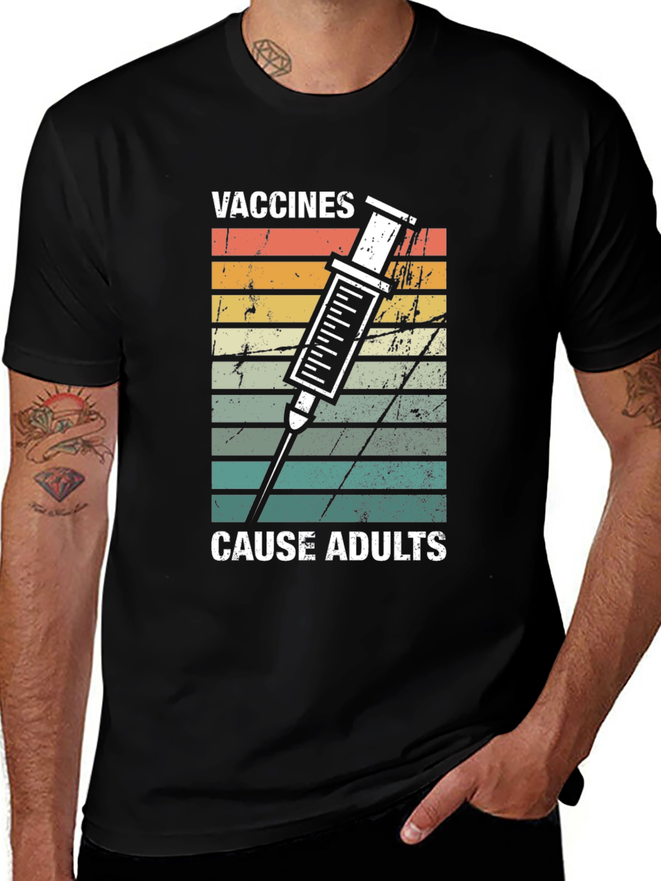 Vaccines Cause Adults Graphic T-Shirt