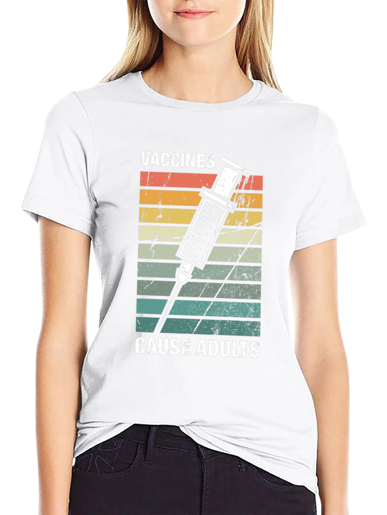 Vaccines Cause Adults Graphic T-Shirt