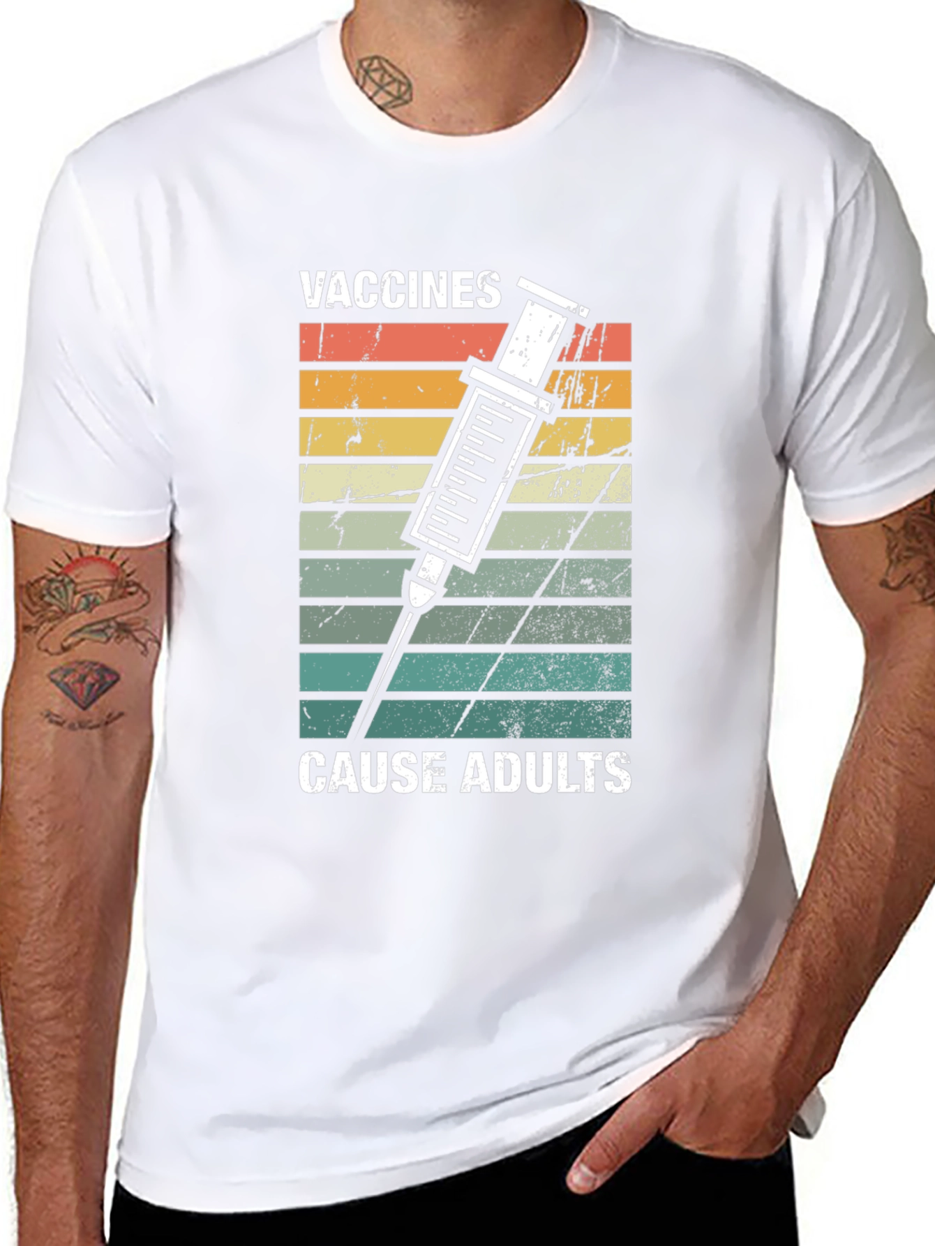 Vaccines Cause Adults Graphic T-Shirt