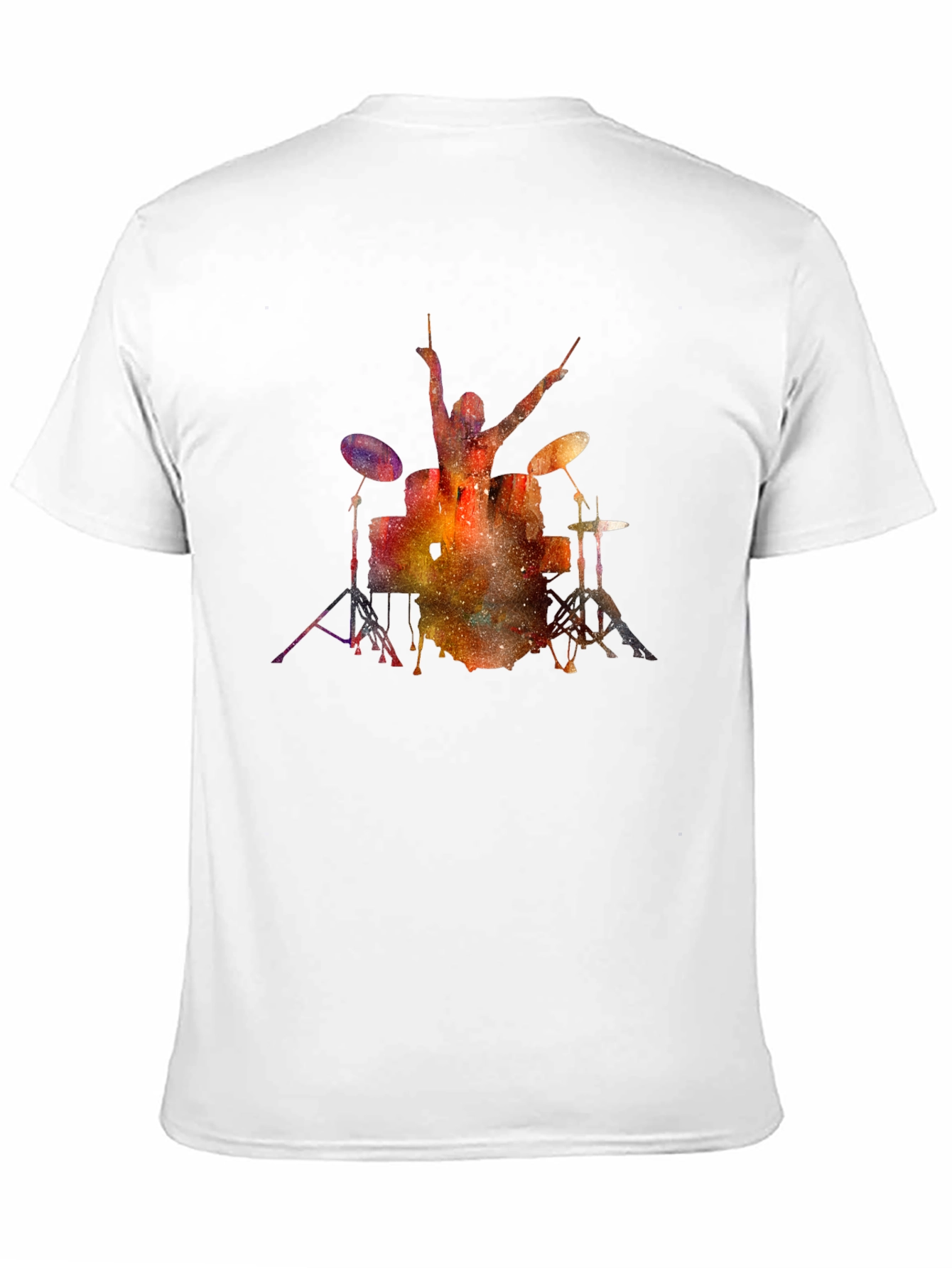 Cosmic Drummer T-Shirt - Black Cotton Tee