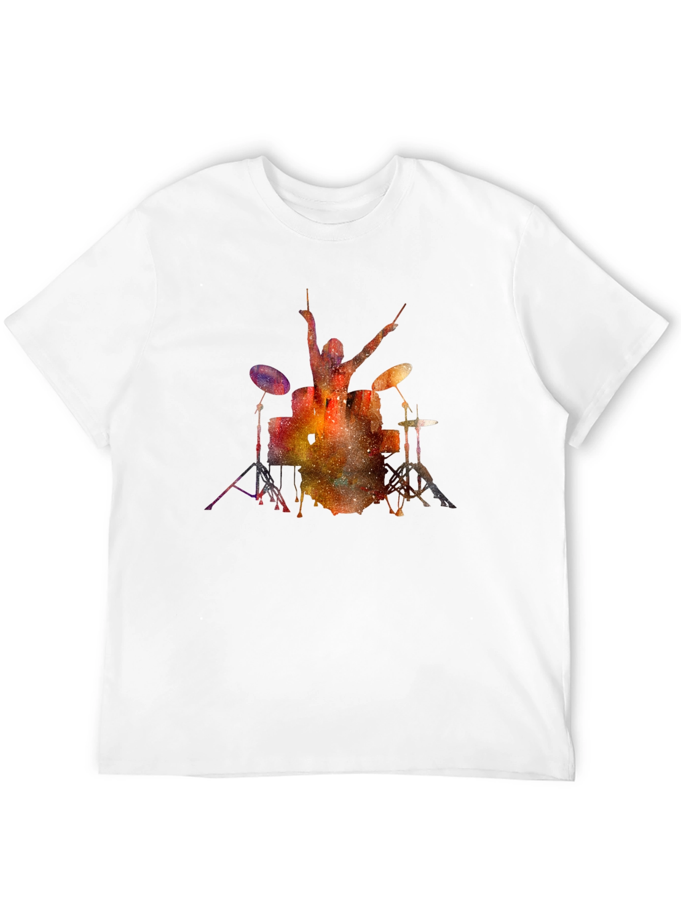 Cosmic Drummer T-Shirt - Black Cotton Tee