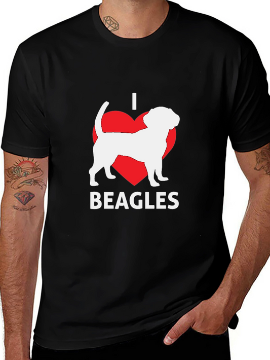 I Love Beagles T-Shirt - Black