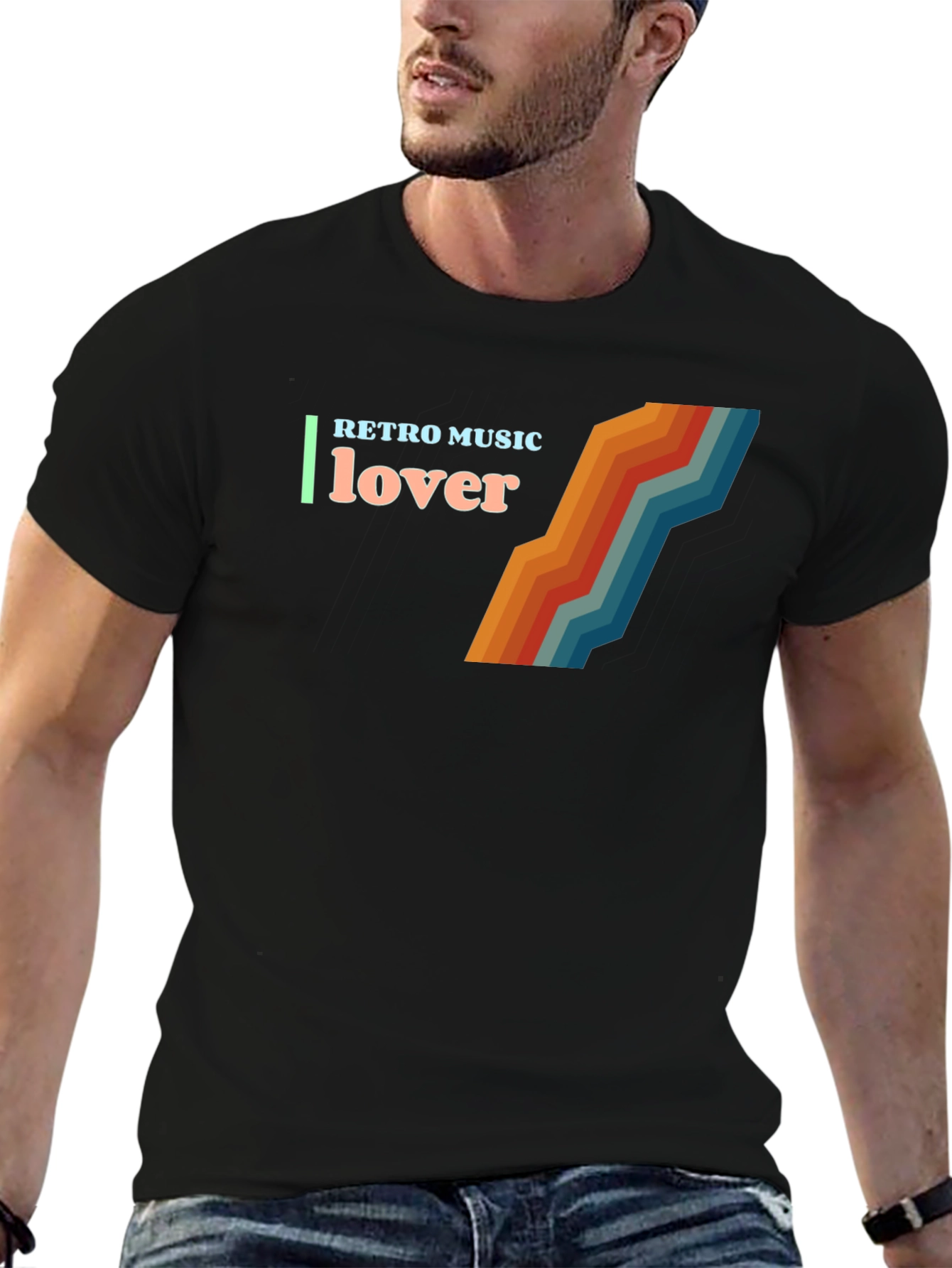 Retro Music Lover Graphic T-Shirt