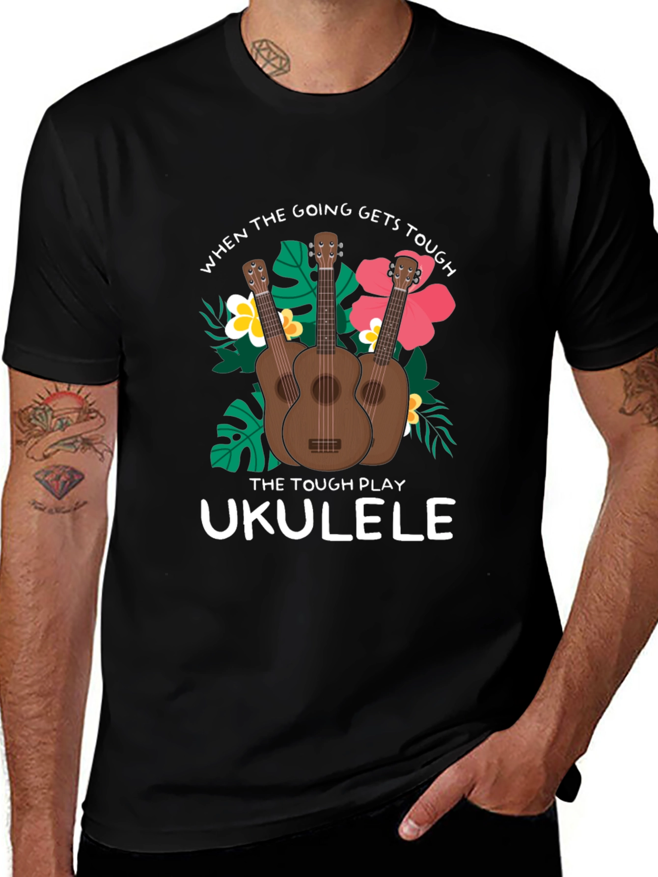 Ukulele T-Shirt: When the Going Gets Tough