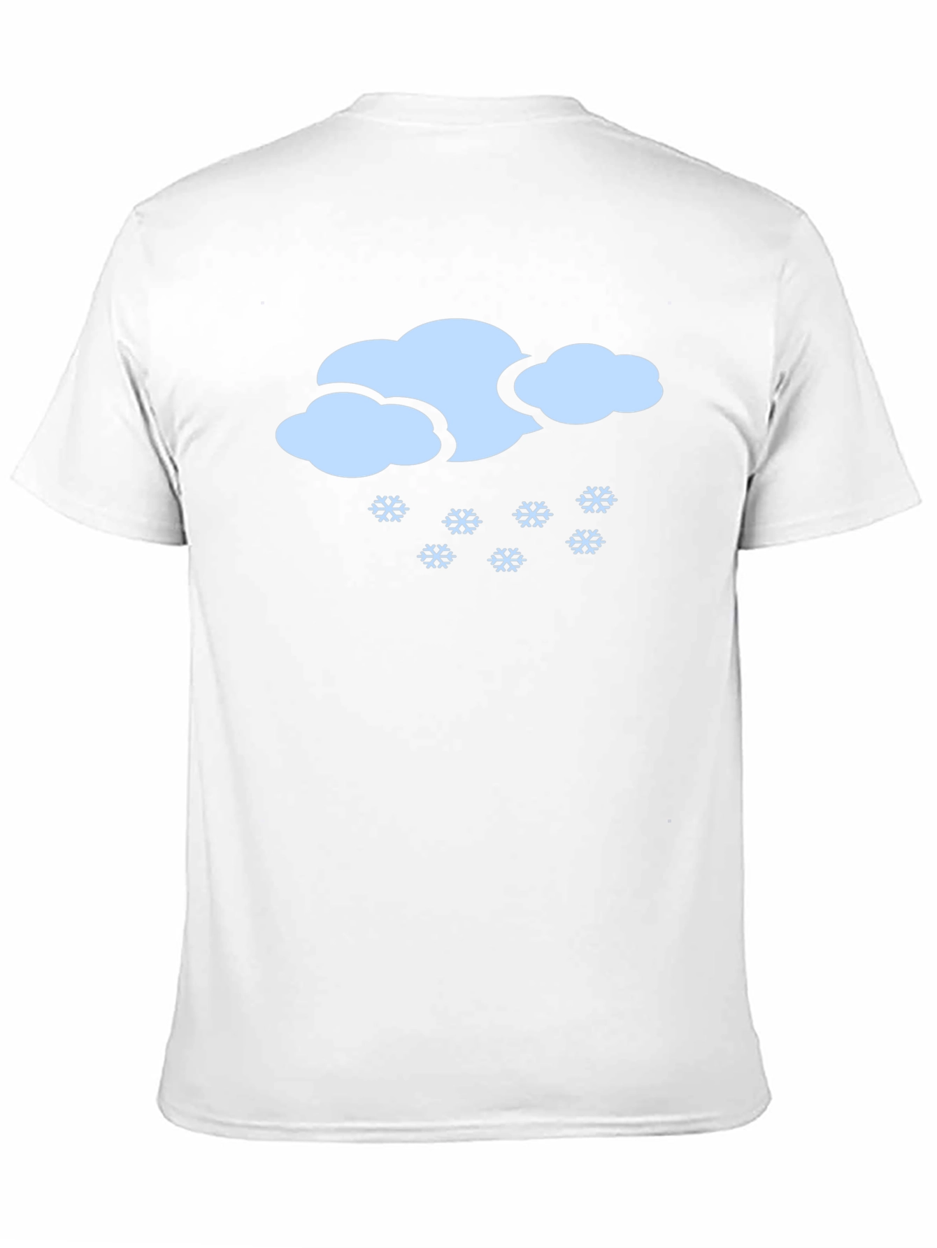 Snowy Cloud Graphic Tee - Black Cotton Casual T-Shirt