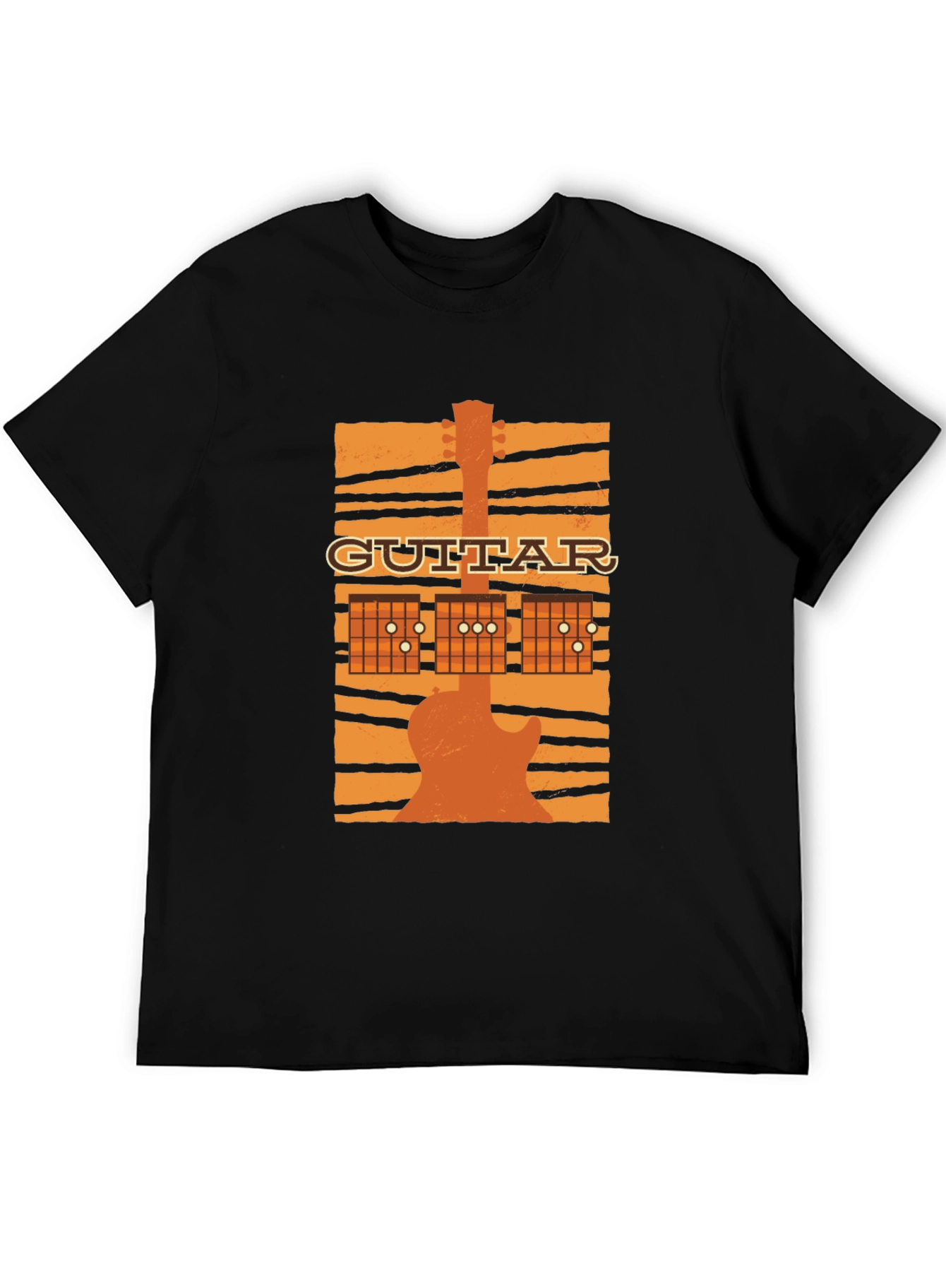 Guitar Chord Graphic Print Crewneck T-Shirt