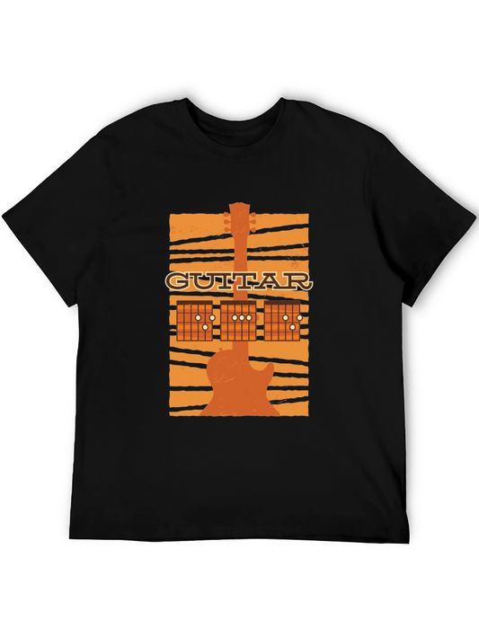 Guitar Chord Graphic Print Crewneck T-Shirt