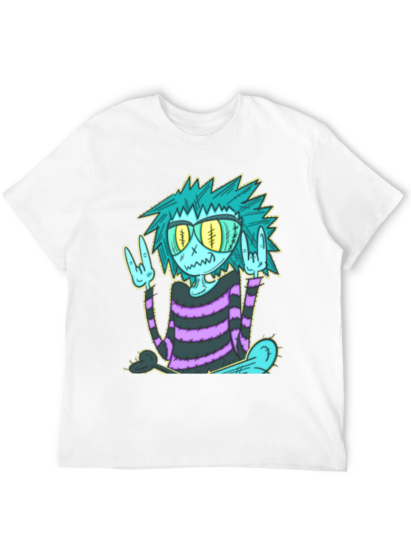 Cool Cartoon Monster Graphic T-Shirt