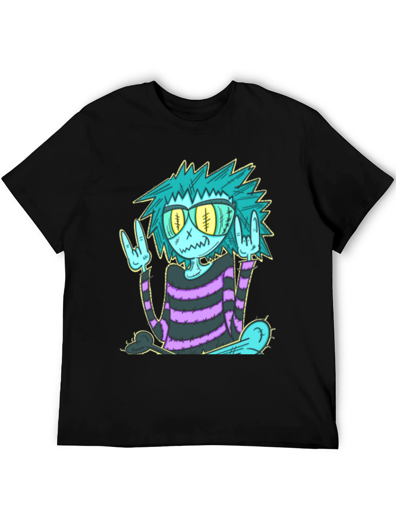 Cool Cartoon Monster Graphic T-Shirt
