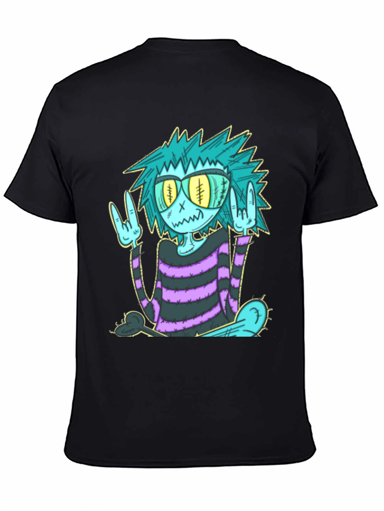 Cool Cartoon Monster Graphic T-Shirt