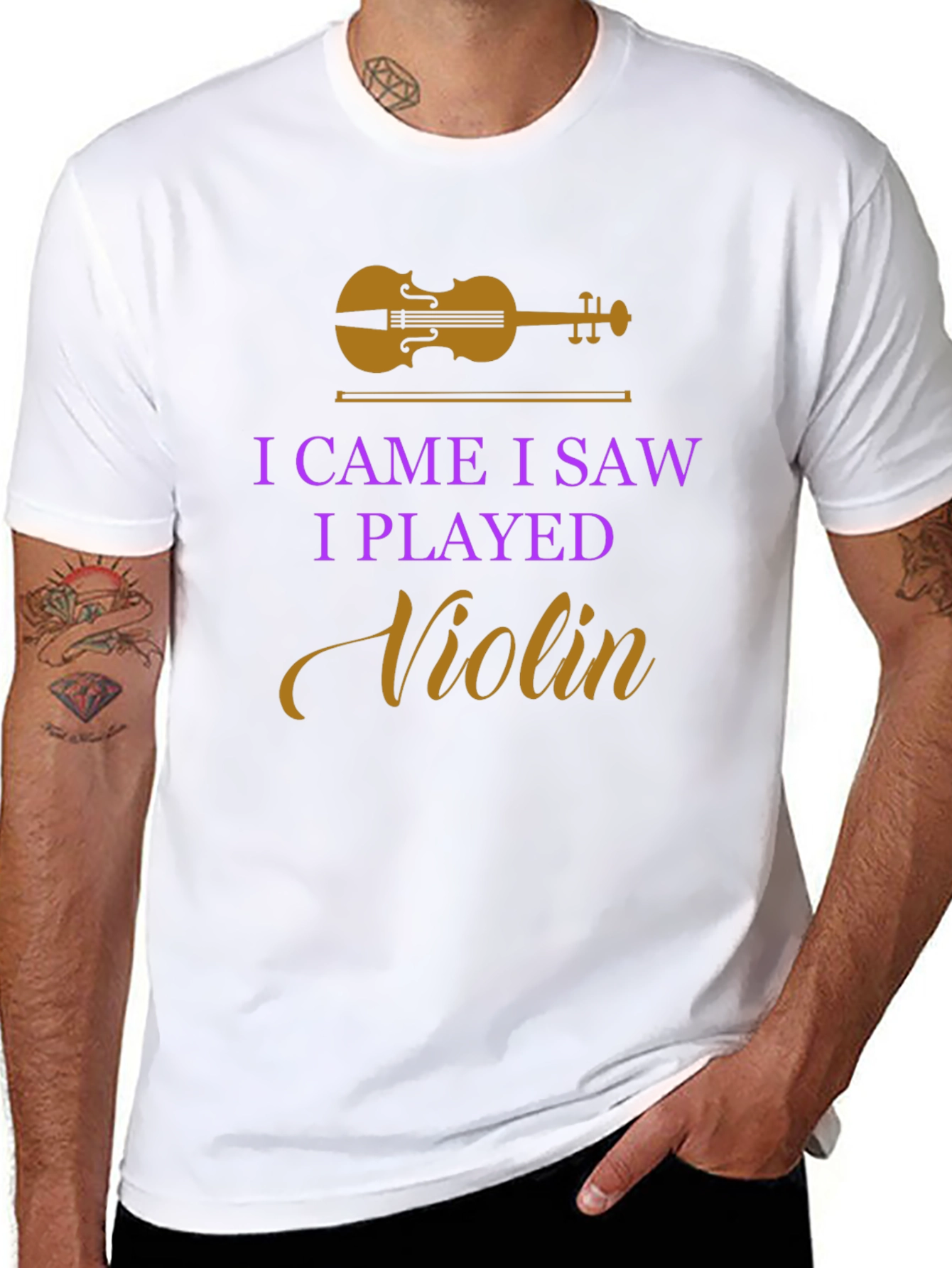 I Came I Saw I Played Violin T-Shirt