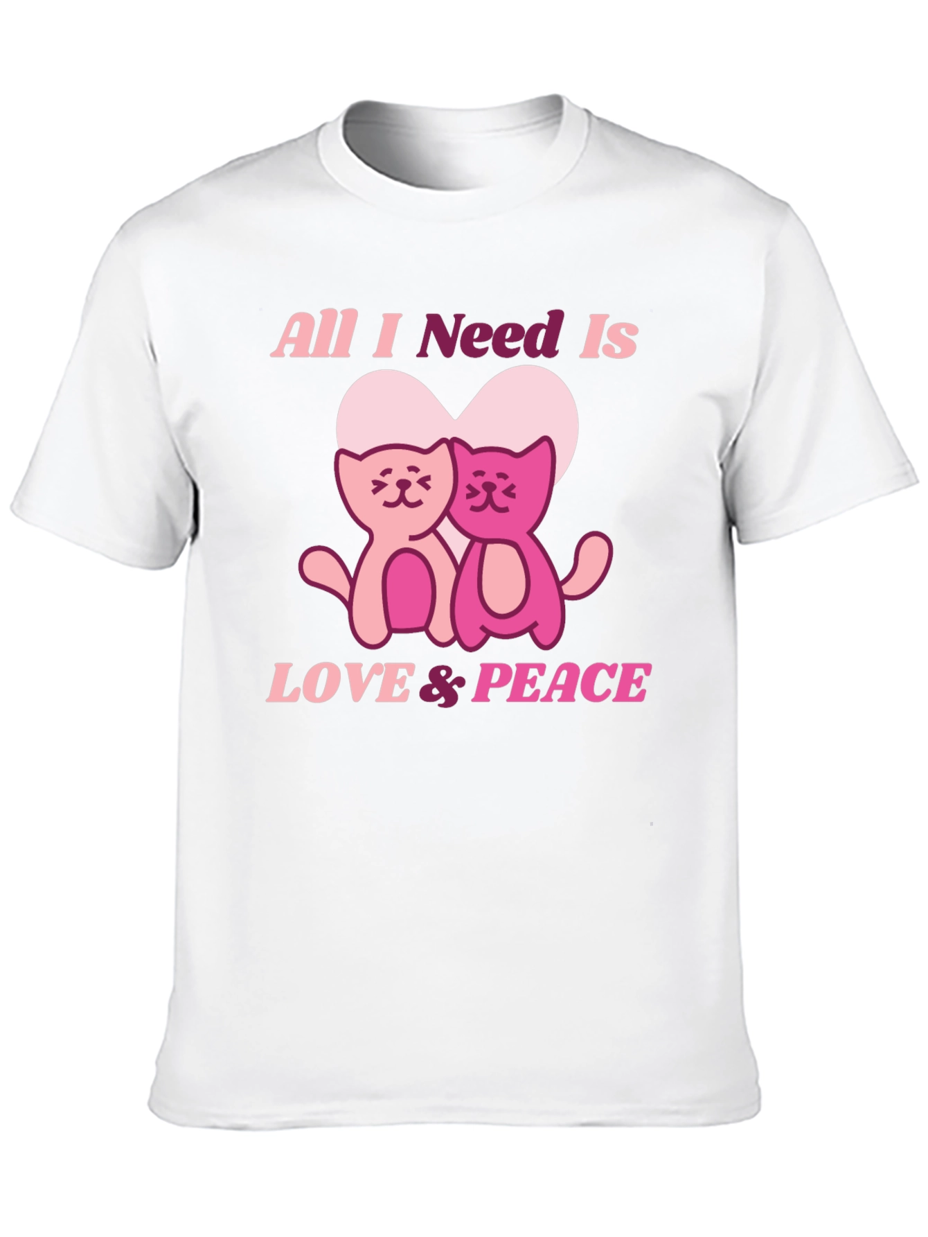 Love & Peace Cats T-Shirt