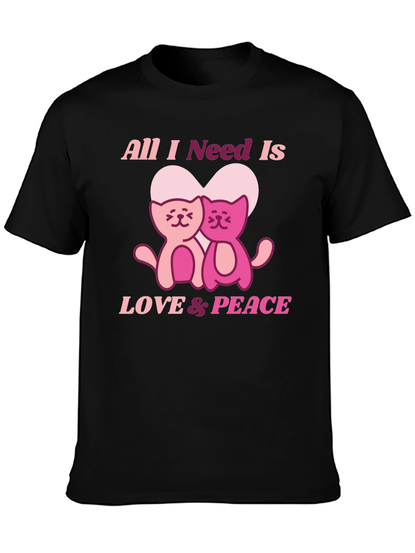 Love & Peace Cats T-Shirt