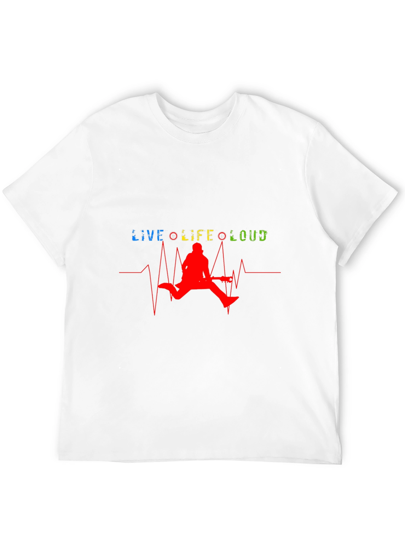 Live Life Loud Graphic T-Shirt - Mens Black Tee