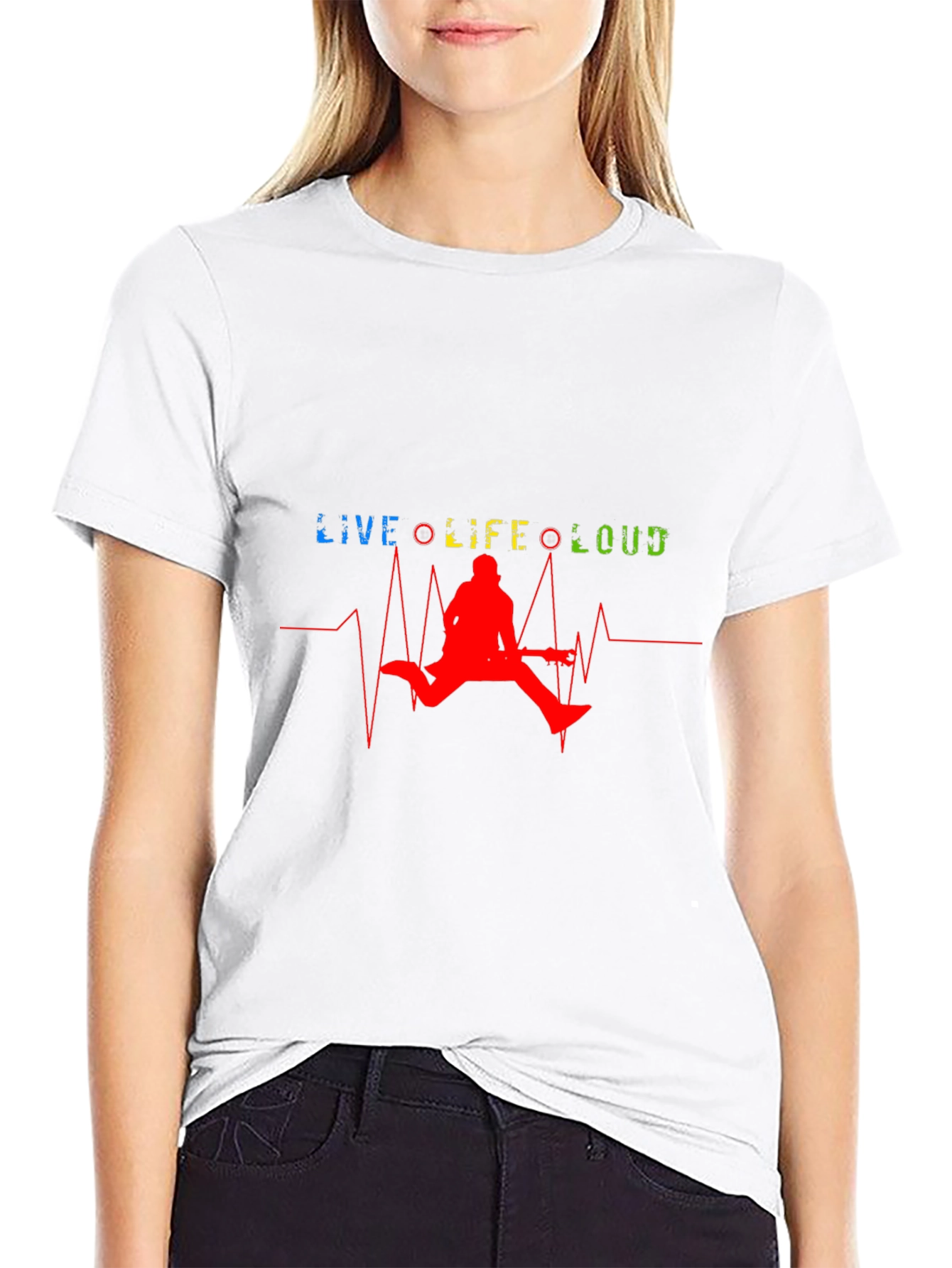 Live Life Loud Graphic T-Shirt - Mens Black Tee