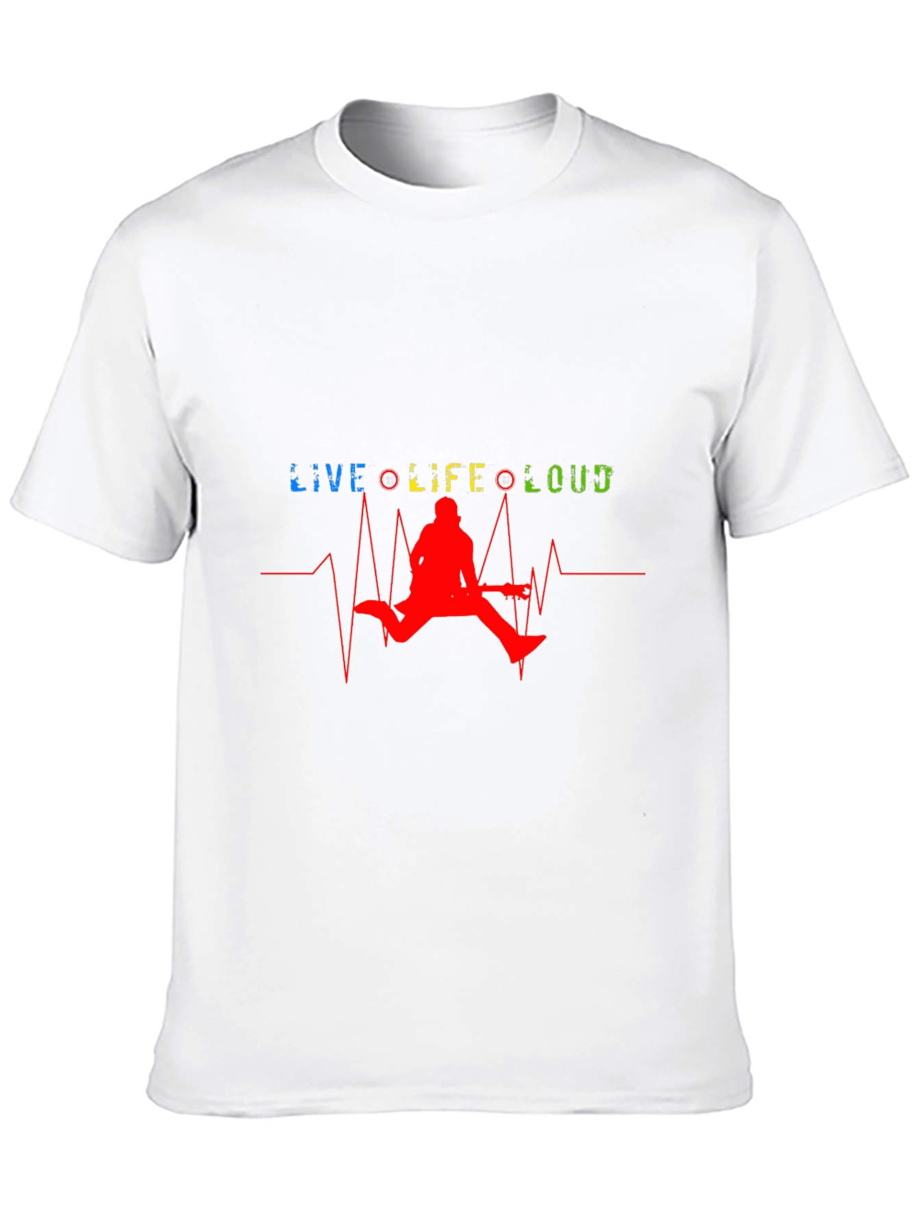 Live Life Loud Graphic T-Shirt - Mens Black Tee