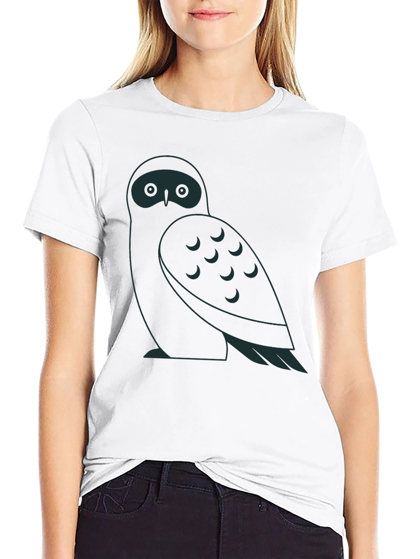 Owl Graphic Black T-Shirt