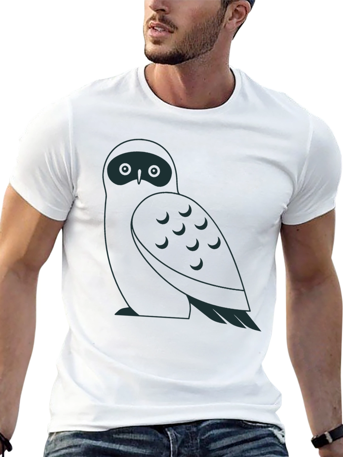 Owl Graphic Black T-Shirt