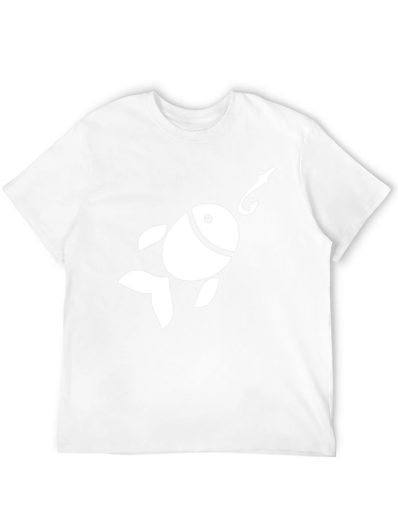 Funny Fish Hook Graphic T-Shirt - Black