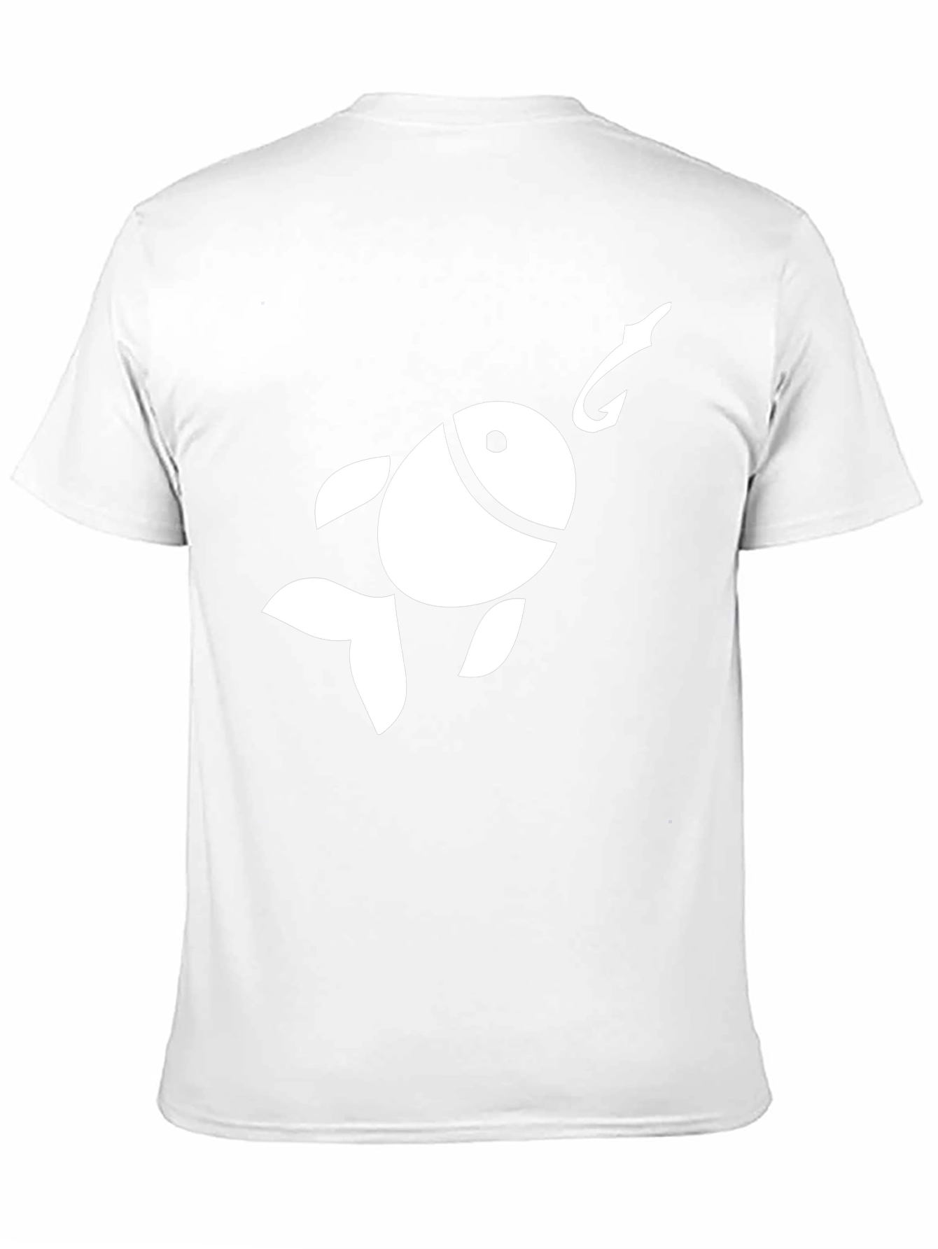 Funny Fish Hook Graphic T-Shirt - Black