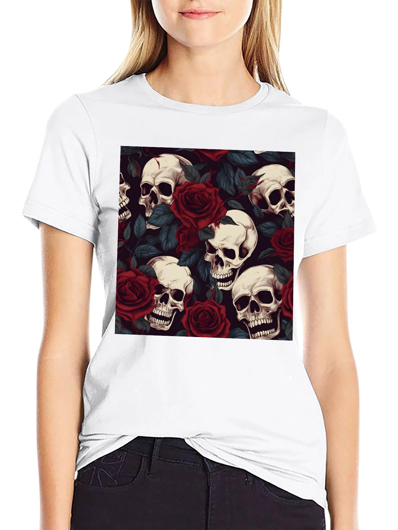Skull & Roses Graphic Tee