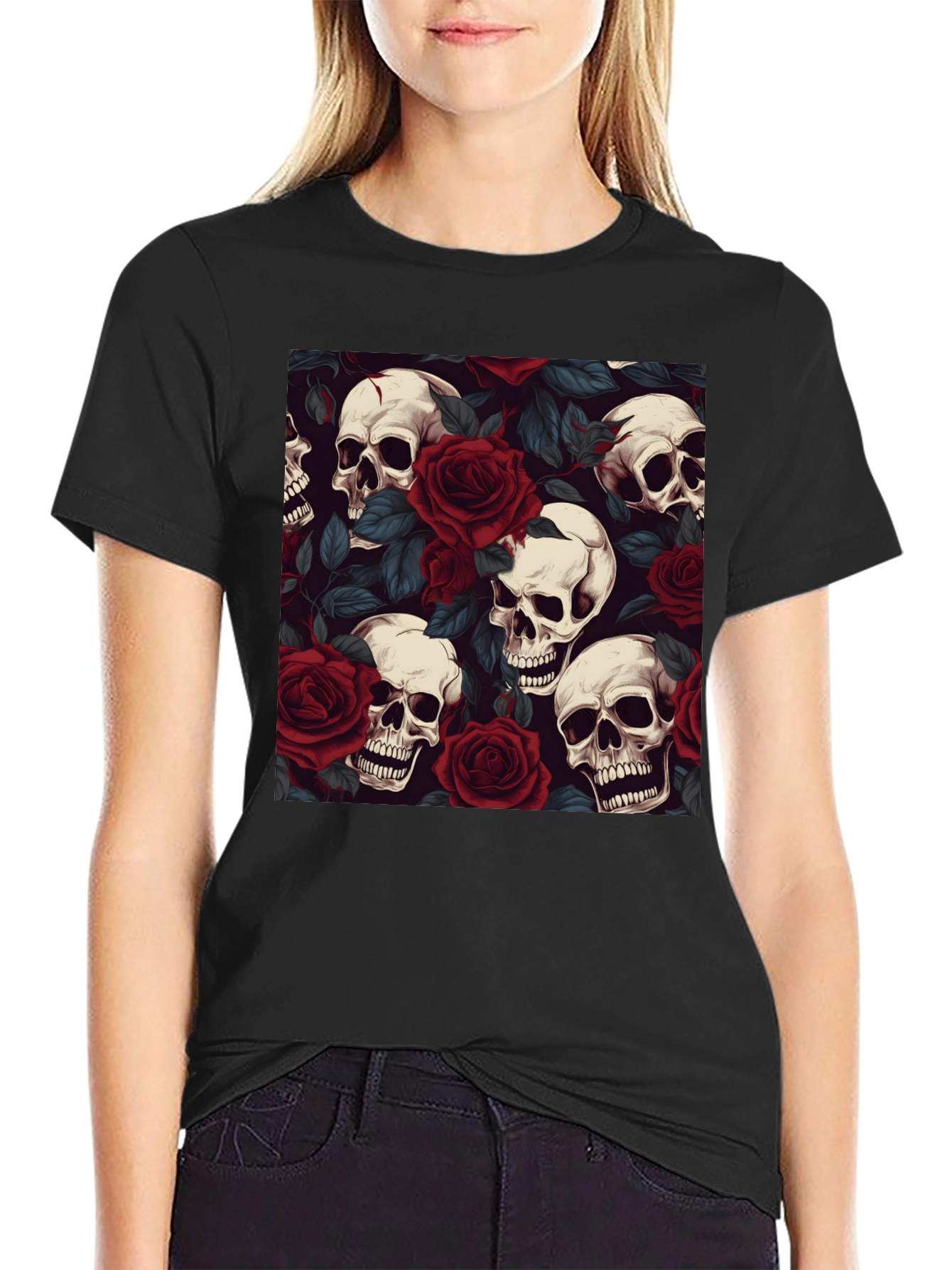 Skull & Roses Graphic Tee