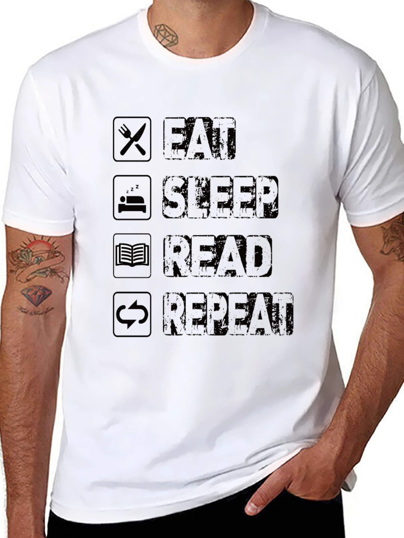Eat Sleep Read Repeat T-Shirt