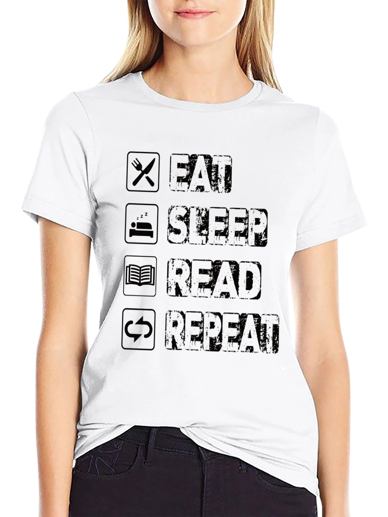 Eat Sleep Read Repeat T-Shirt