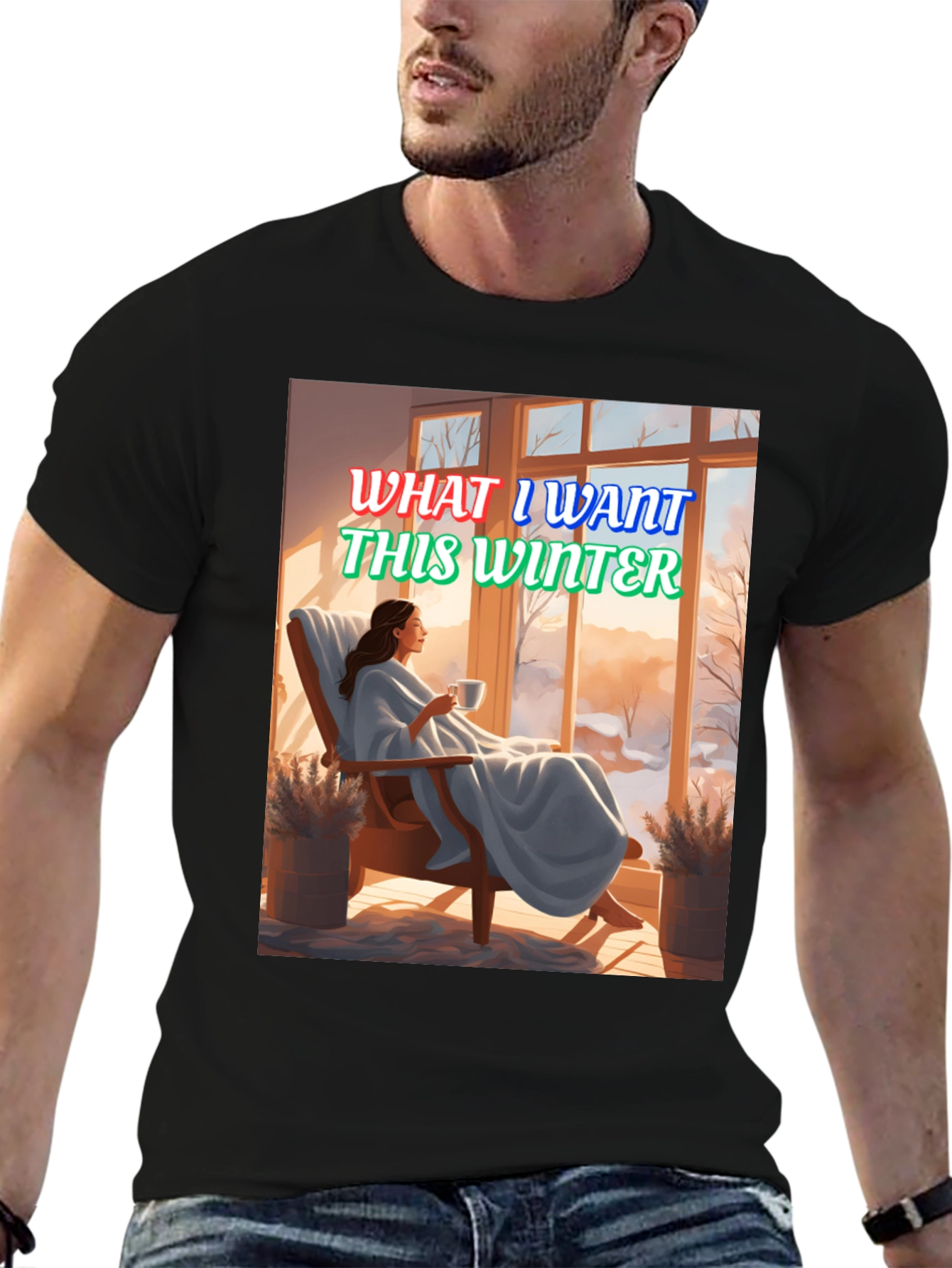 Winter Wish T-Shirt: Cozy Scene Graphic Tee
